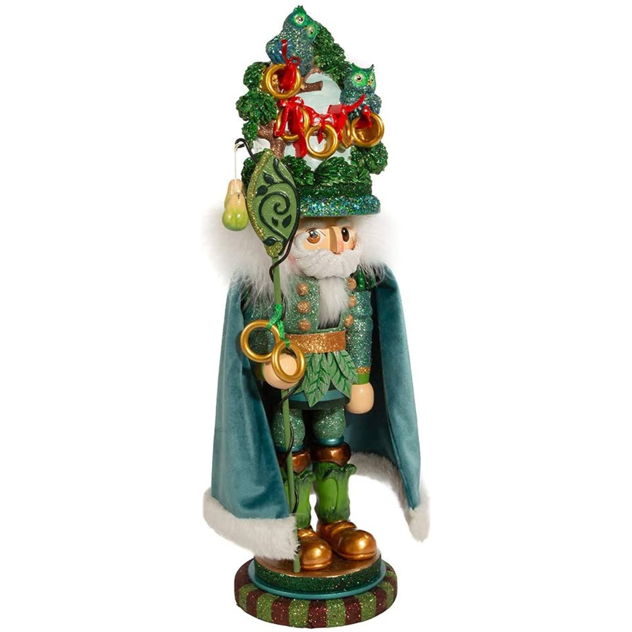 Kurt Adler Hollywood Nutcrackers, Twelve Days Of Christmas Series, 5th in the Series, Five Golden Rings Nutcracker, 17.5"