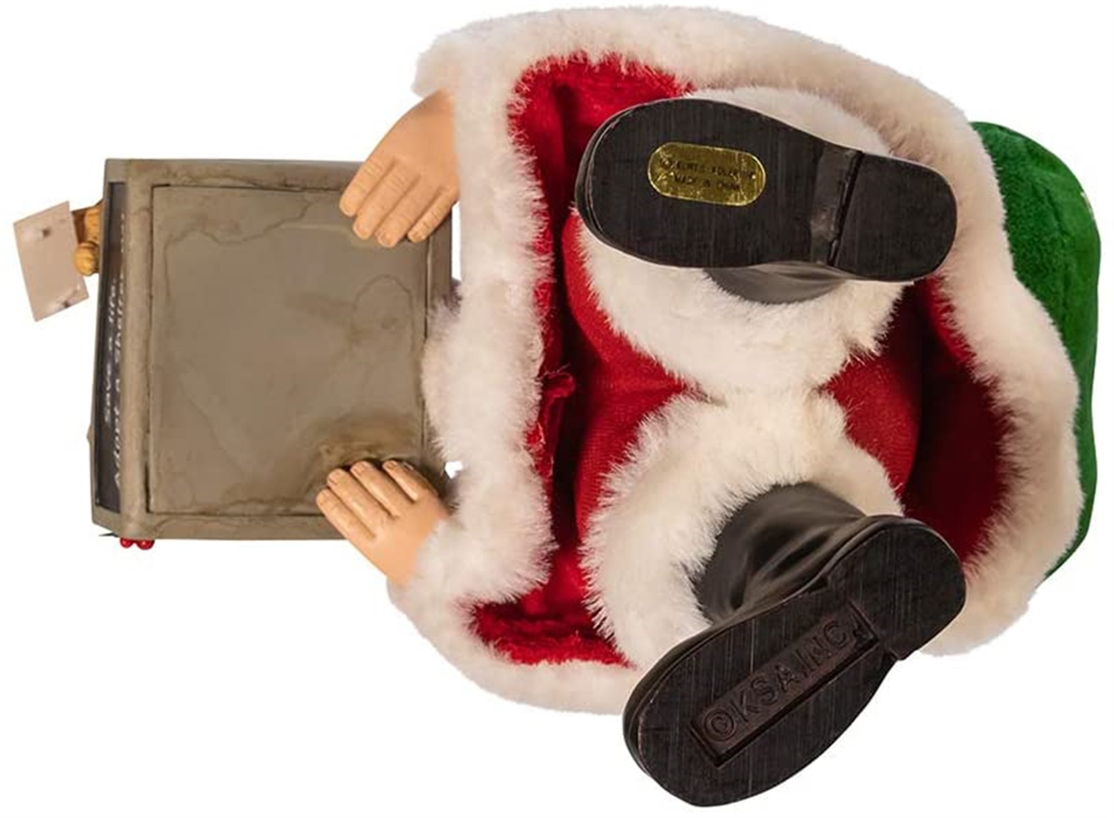 Kurt Adler Fabriche Adopt-A-Pet Santa With Dog, 2-Piece Set, 10.5"