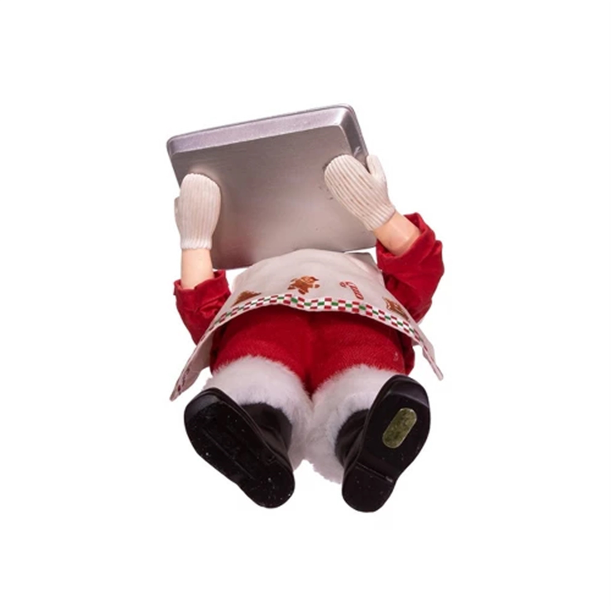 Kurt Adler Fabriche Tray Face Cake Santa Christmas Figurine, 10.5in