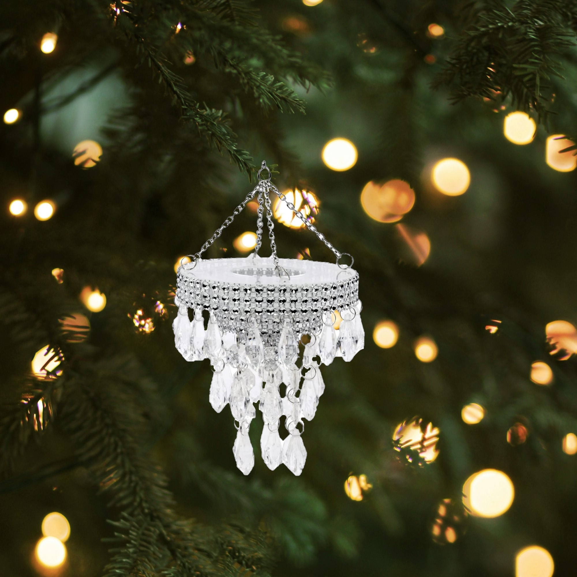 Kurt Adler Acrylic Ornament for Christmas Tree, Chandelier