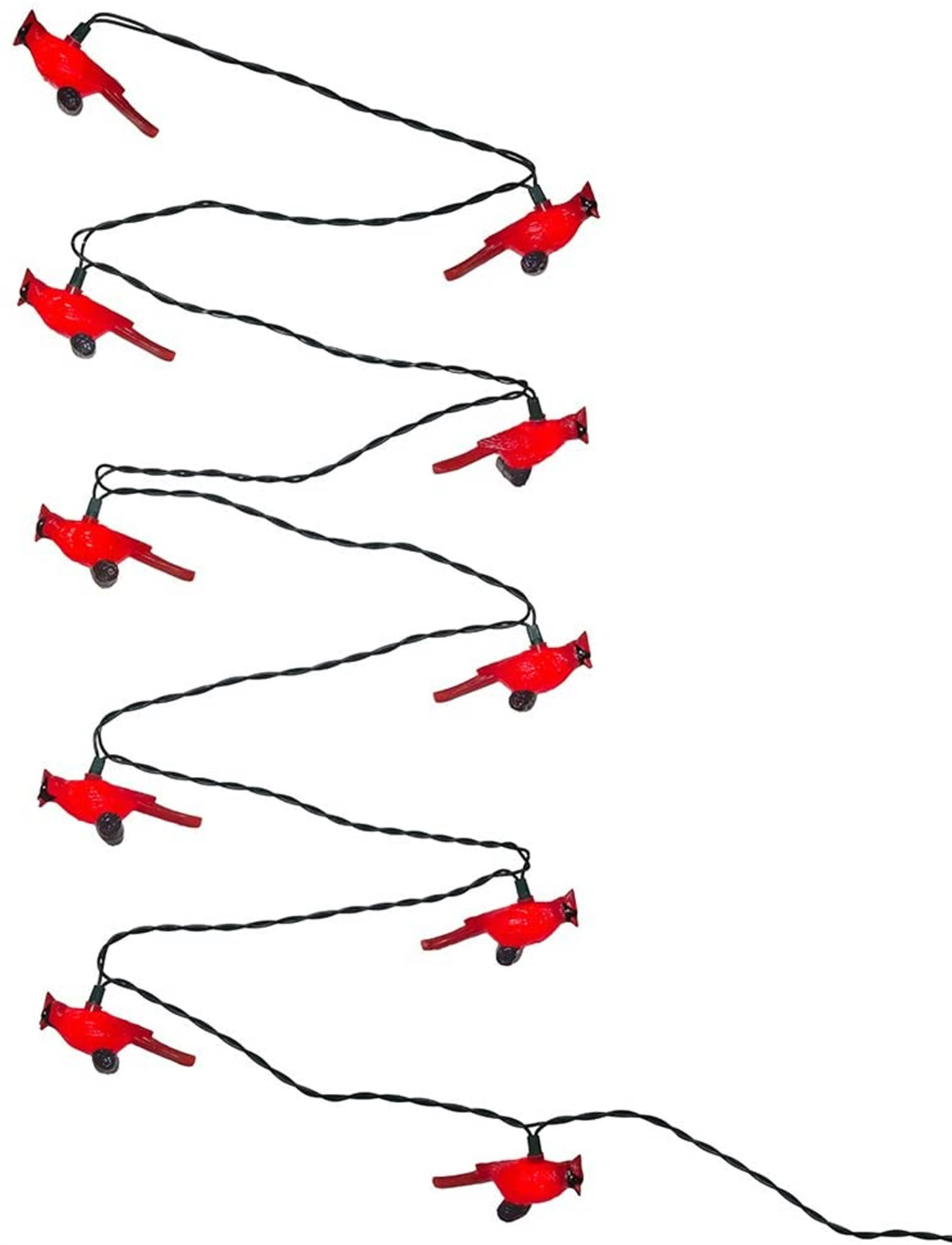 Kurt Adler Indoor Outdoor Novelty String 10- Light Set, Cardinals, 11.5ft
