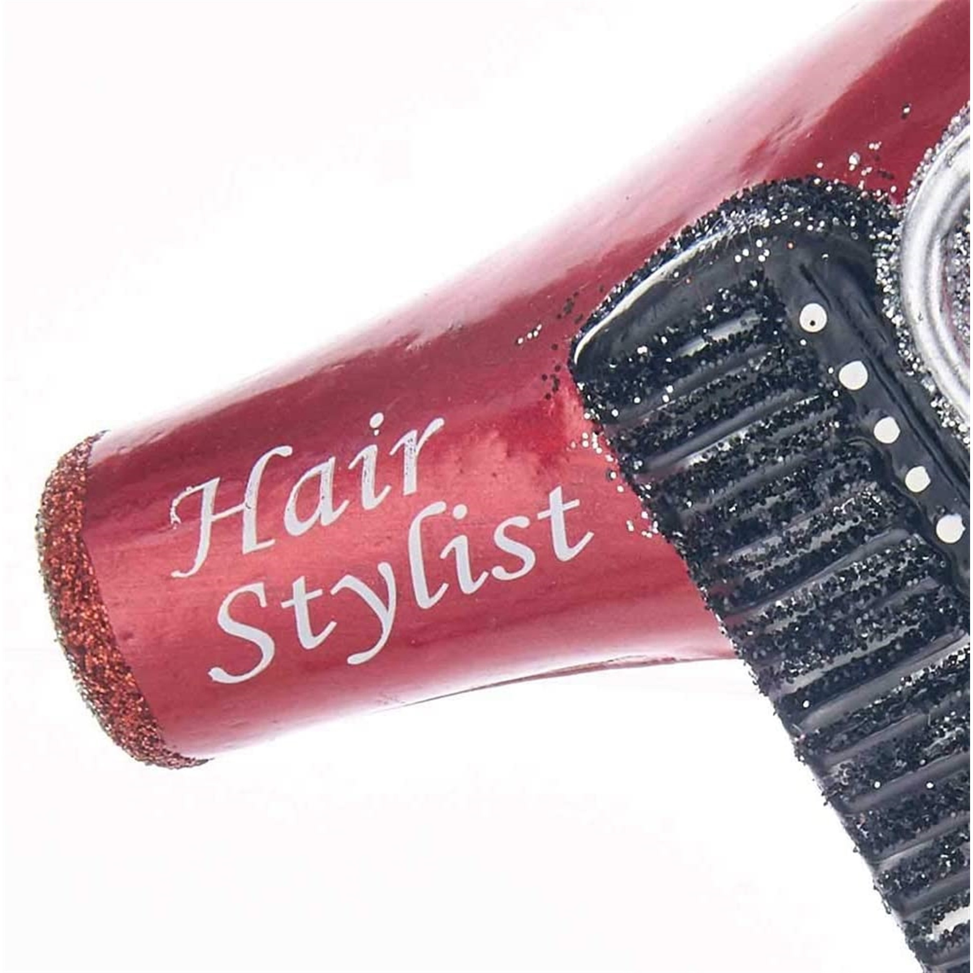 Kurt Adler Noble Gems Glass Ornament for Christmas Tree, Hair Stylist Blow Dryer