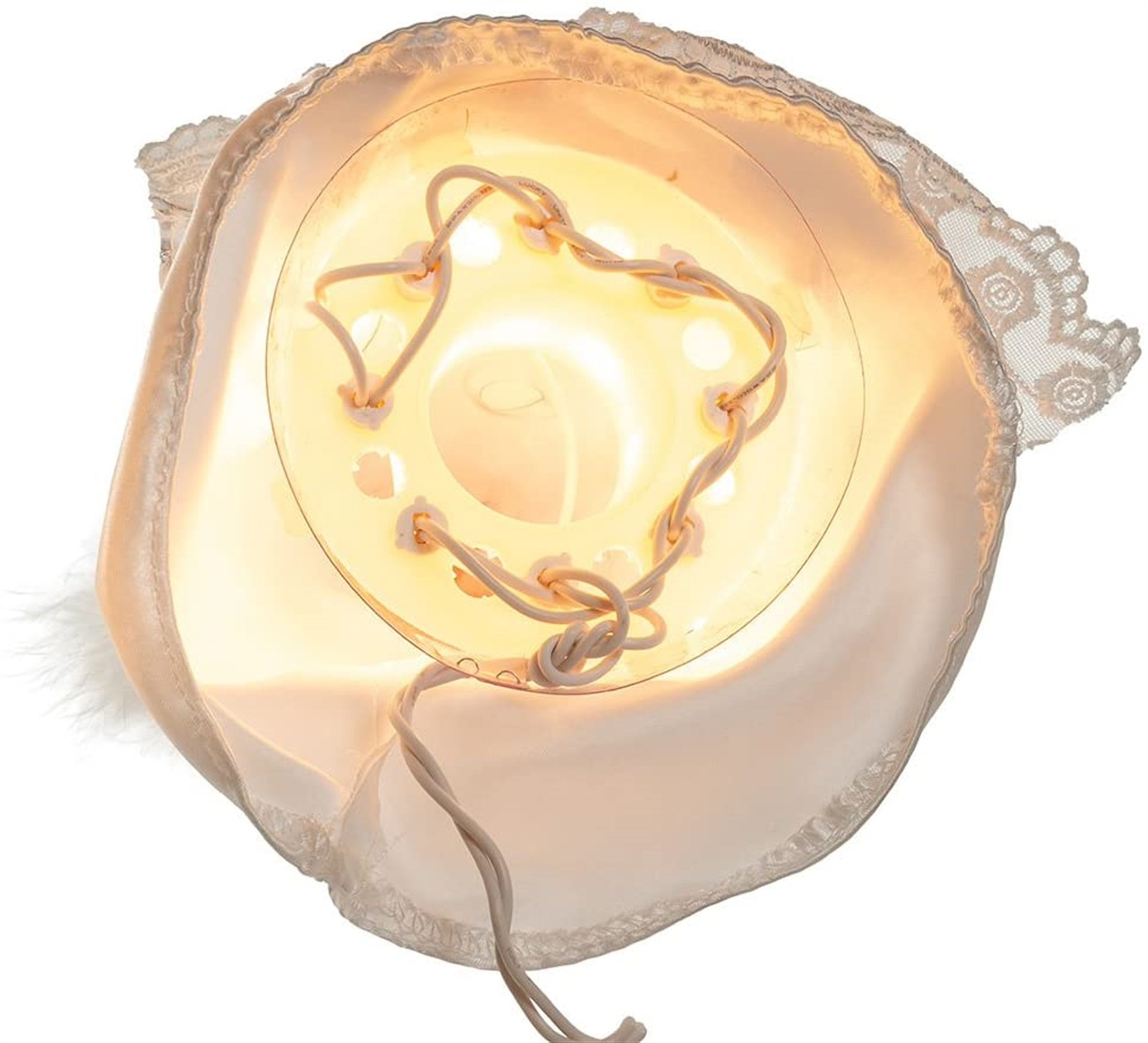 Kurt Adler White and Silver Angel Lighted Treetop, 9"