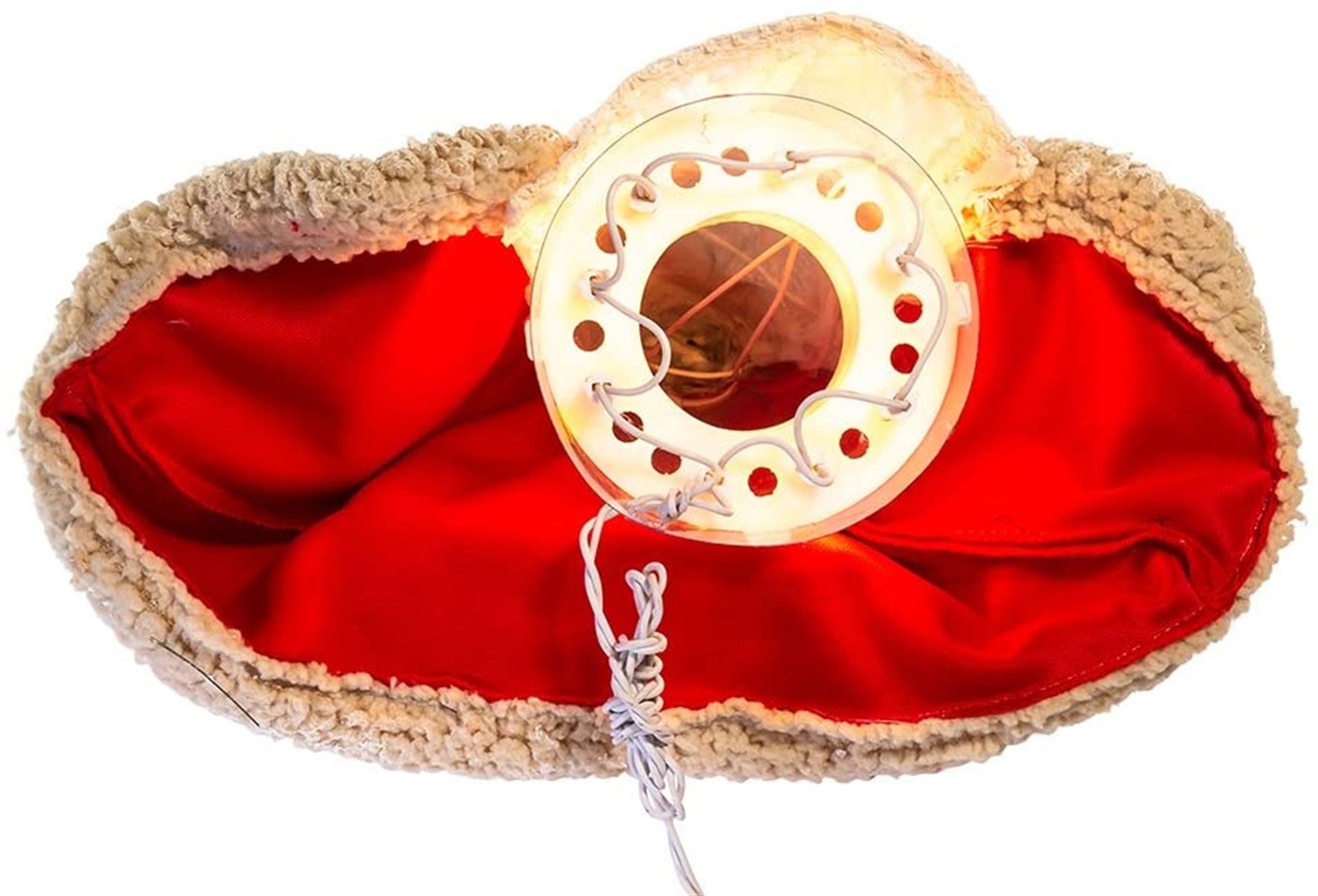 Kurt Adler 10-light Red and Ivory Angel Lighted Treetop, 16"