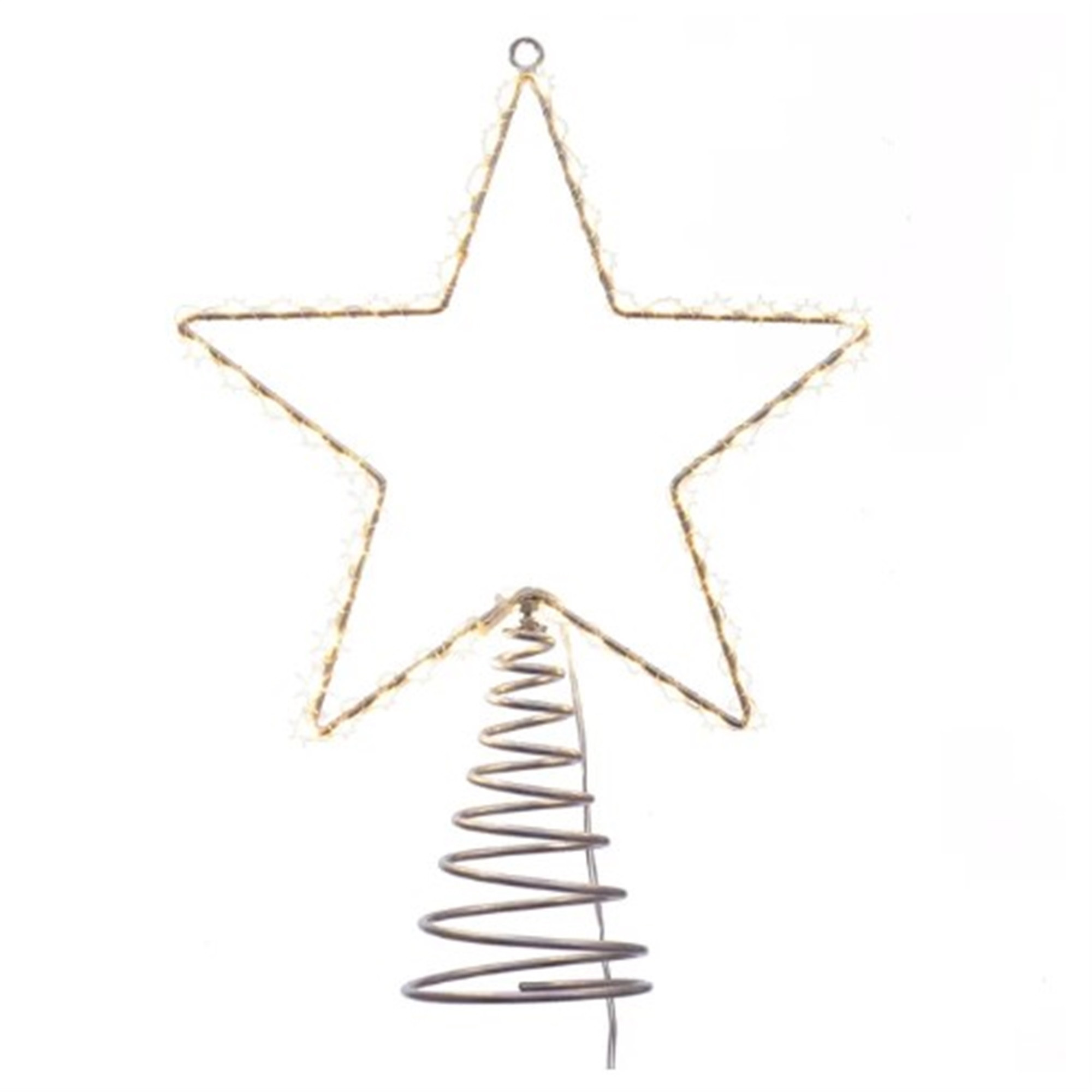 Kurt Adler Metal Wire Lighted LED Star Treetop, 17.5in