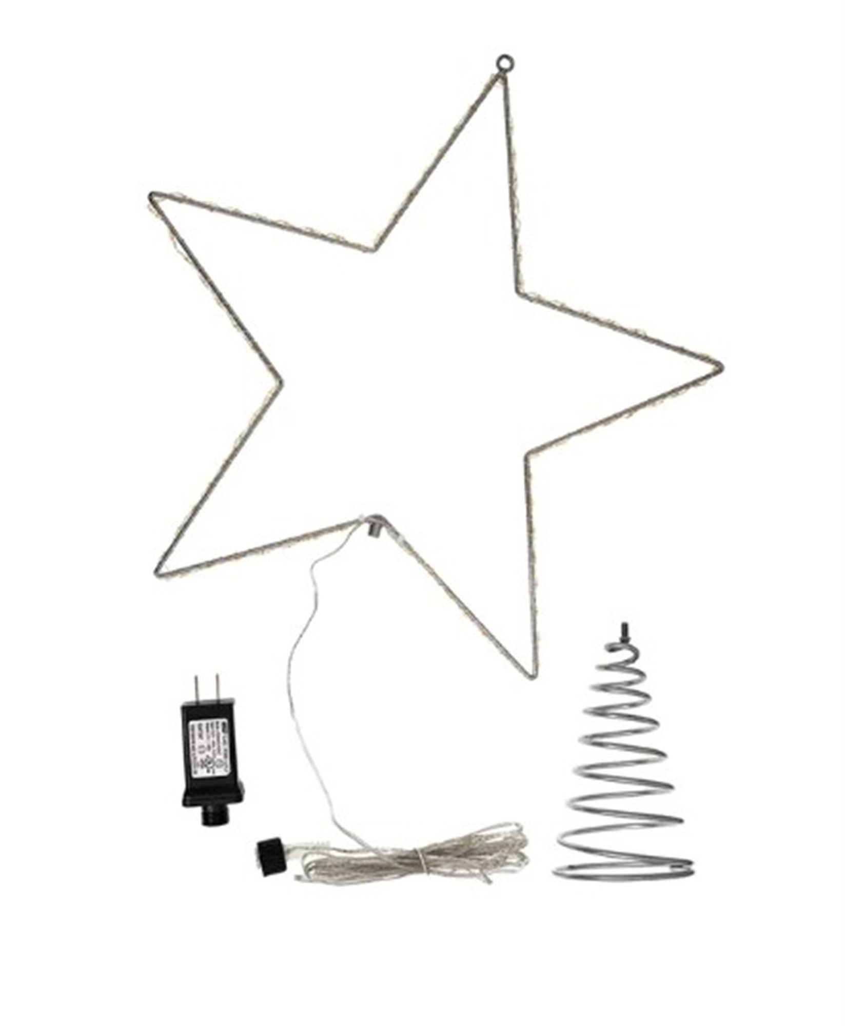 Kurt Adler Metal Wire Lighted LED Star Treetop, 17.5in
