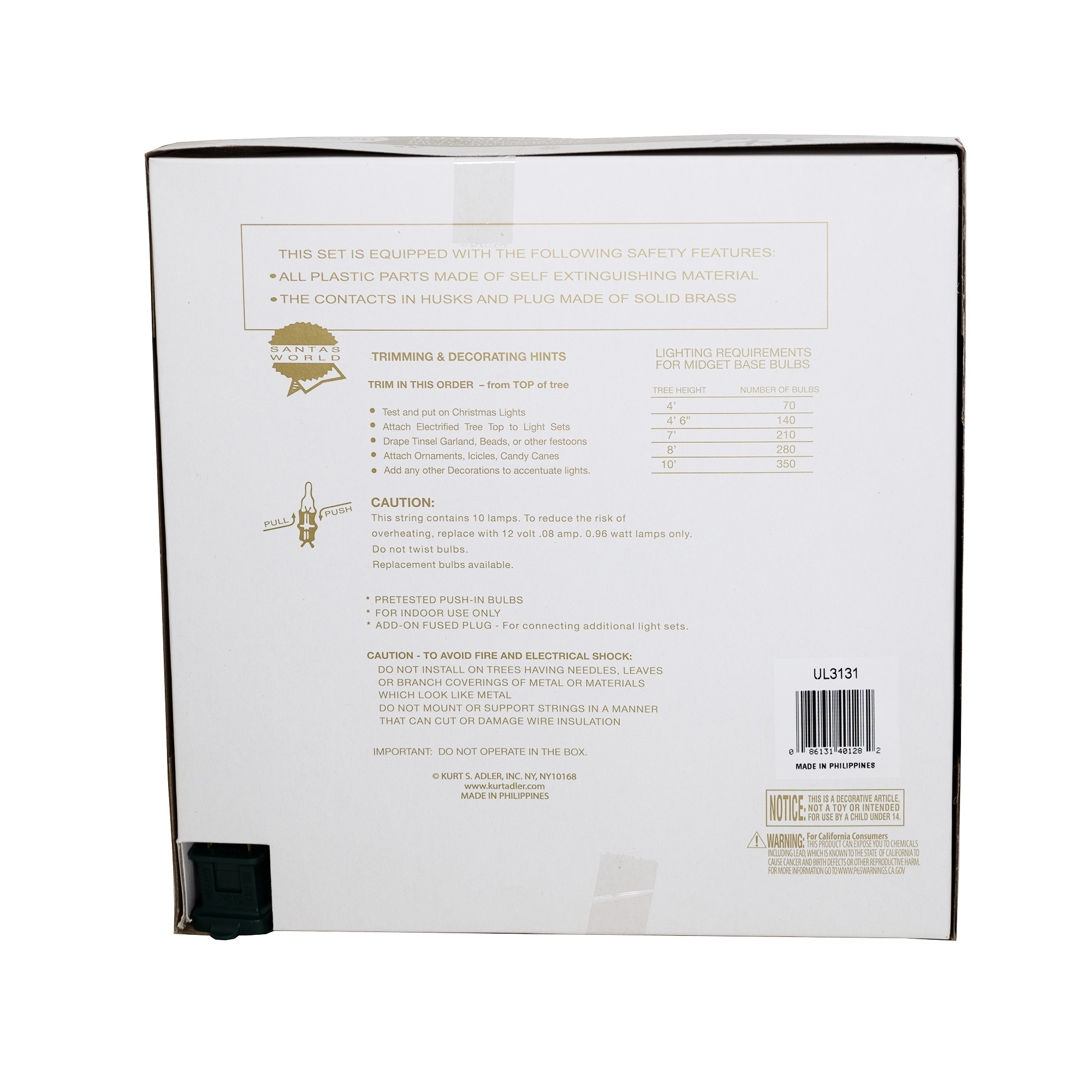 Kurt Adler 10-Light 6-Point Capiz Star Treetop, 9"