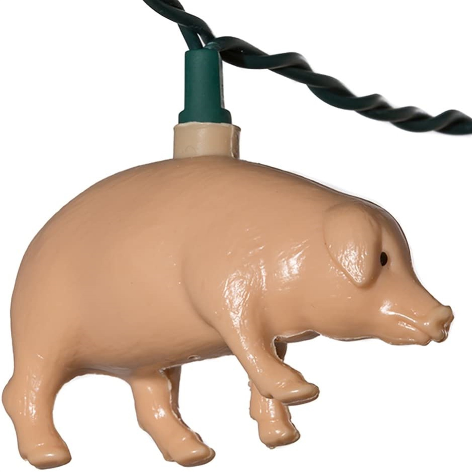 Kurt Adler Indoor/Outdoor Novelty String 10-Light Set, Pink Pigs, 11.5'