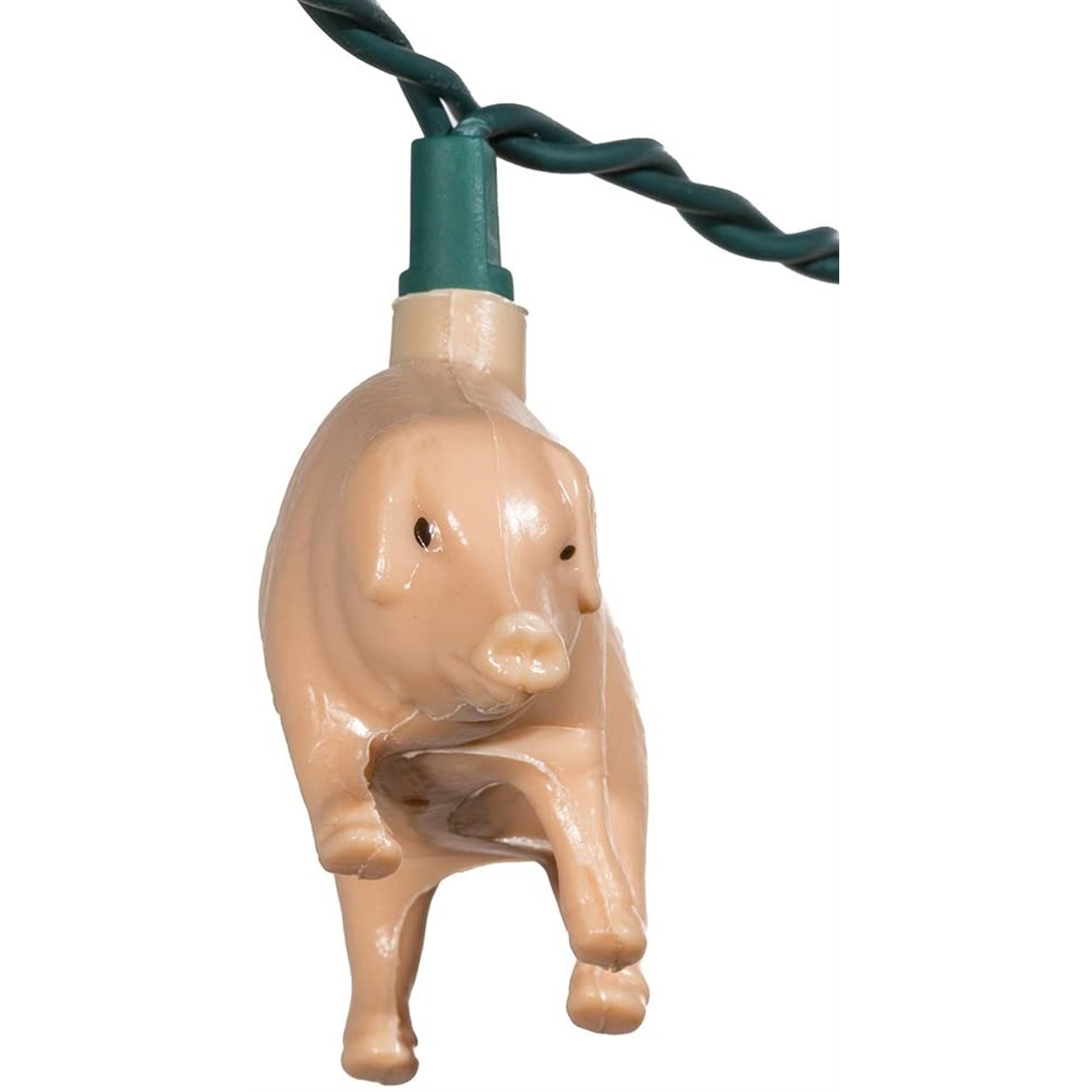 Kurt Adler Indoor/Outdoor Novelty String 10-Light Set, Pink Pigs, 11.5'