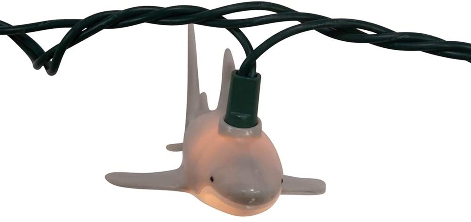 Kurt Adler Indoor/Outdoor Novelty String 10-Light Set, Sharks, 11.5'