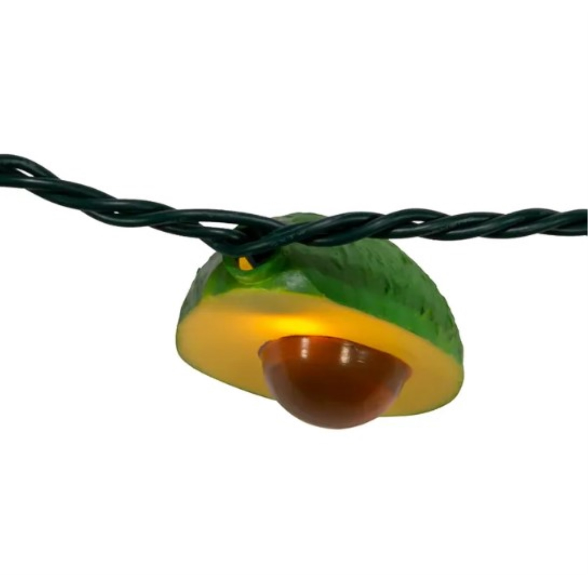 Kurt Adler Indoor/Outdoor Novelty String 10-Light Set, Avocado, 11.5'