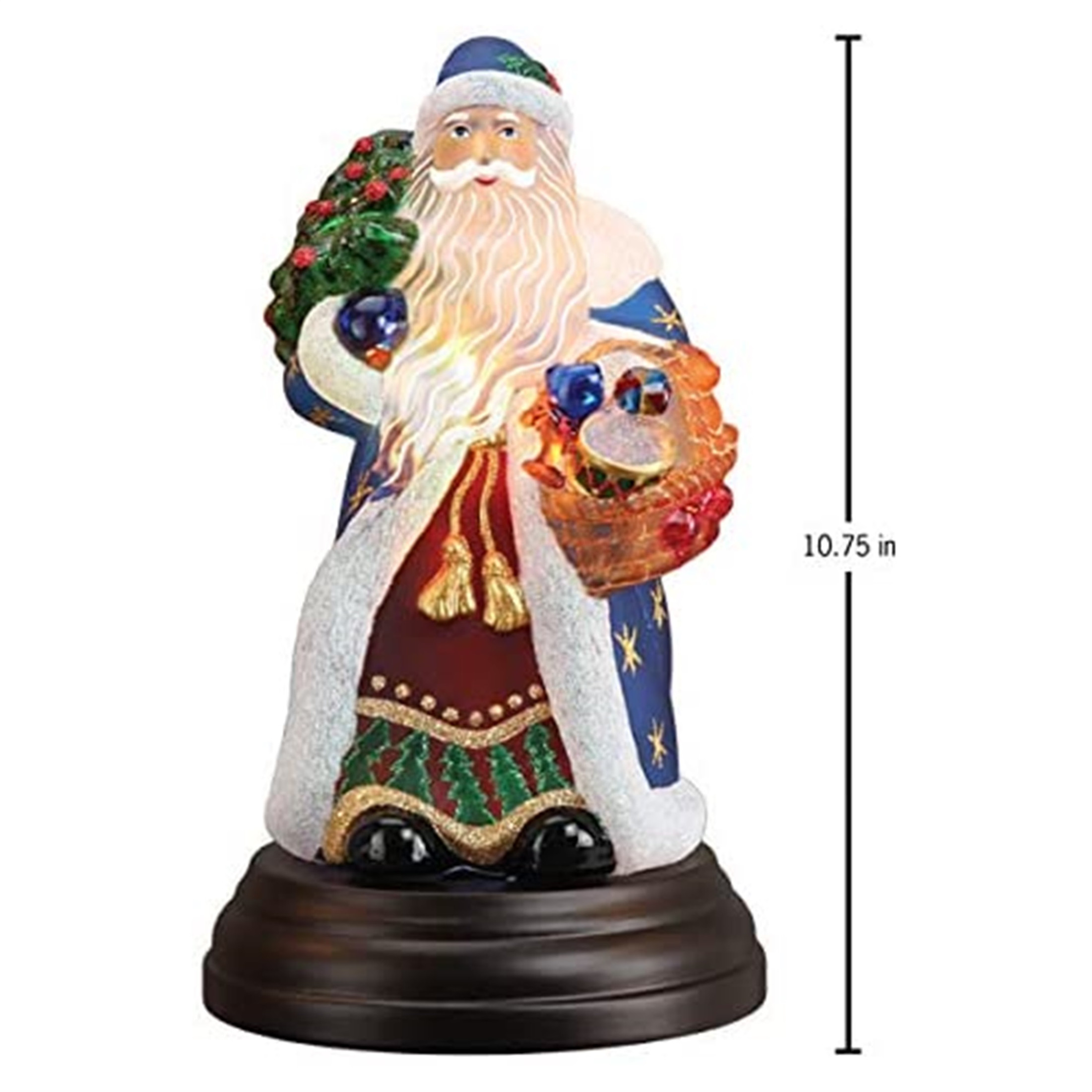Old World Christmas Regal Father Christmas Table Light, 10.5"