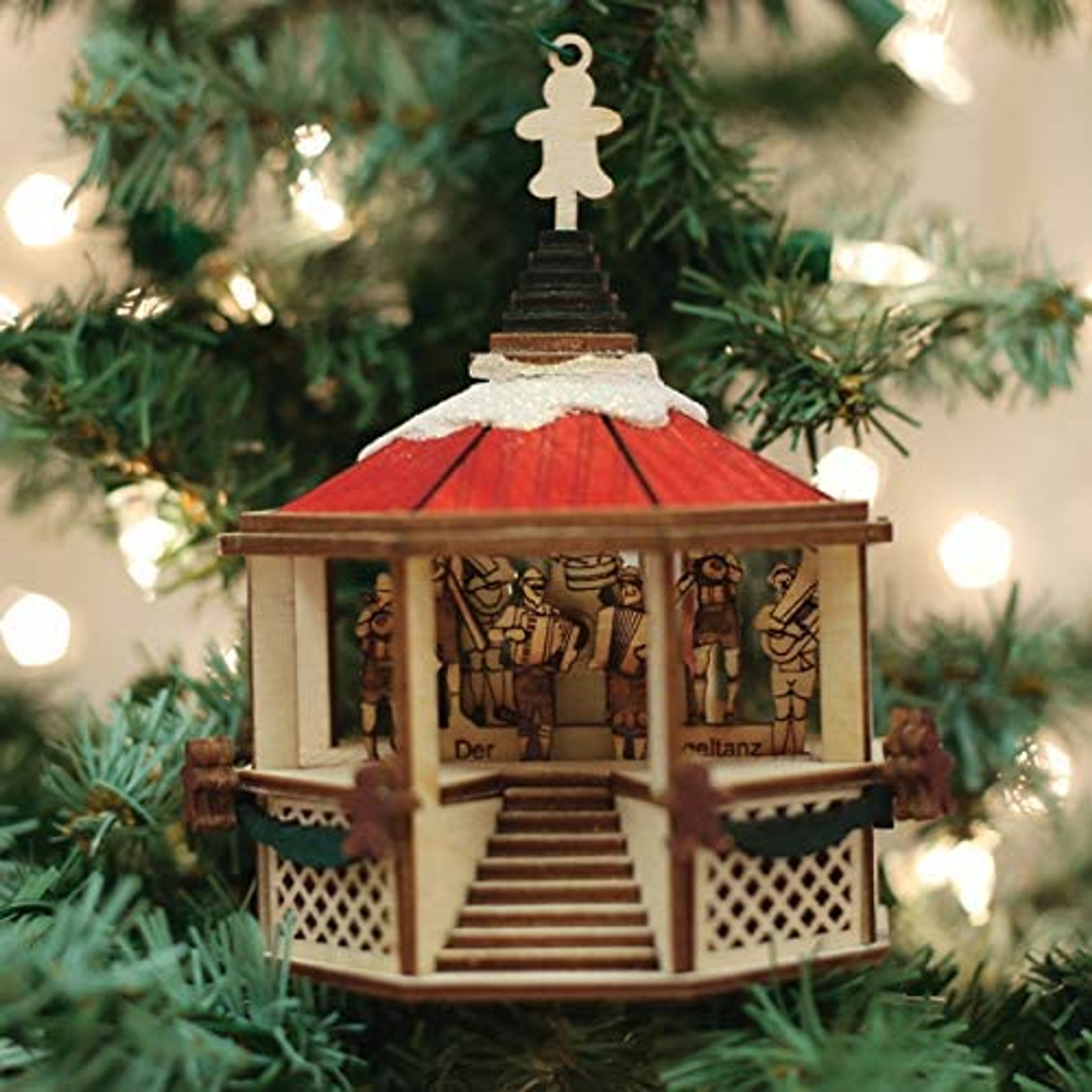 Old World Christmas Ginger Cottage Collection Oompah Gazebo, 5.25"