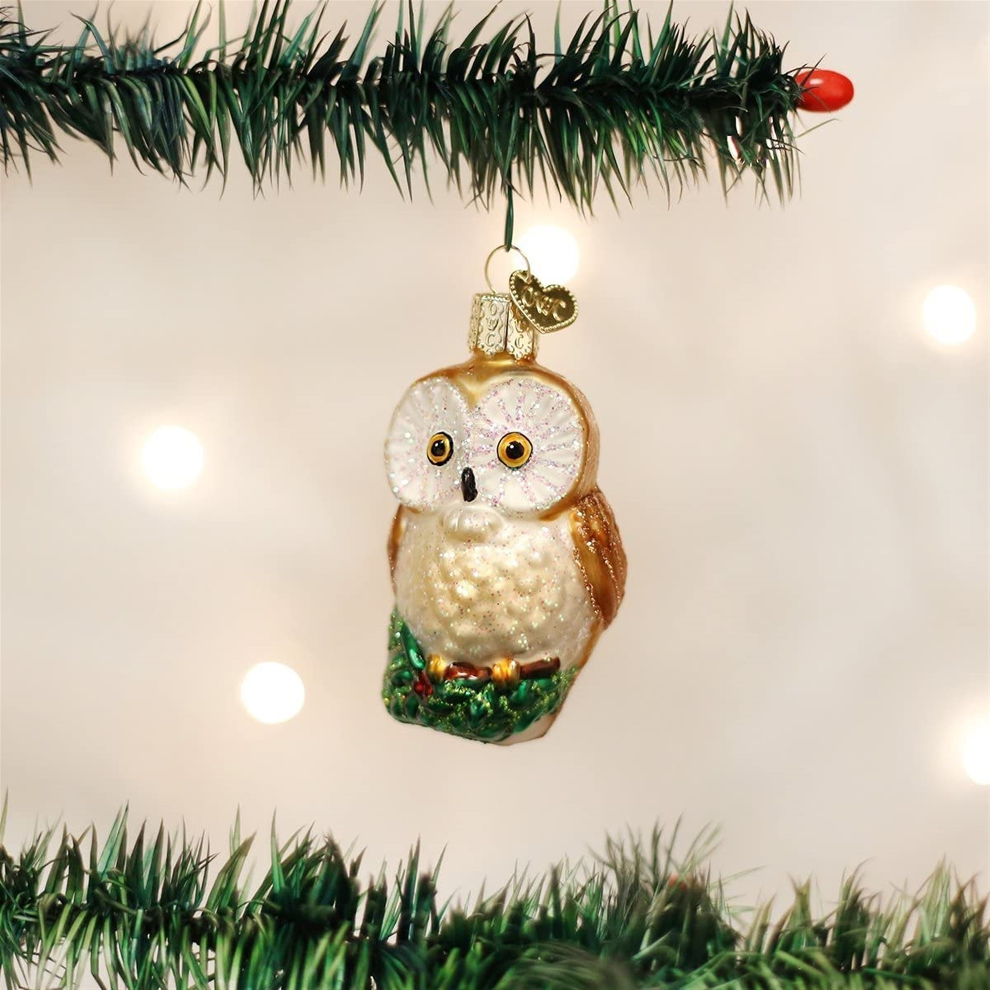 Old World Christmas Glass Blown Ornament for Christmas Tree, Christmas Owl