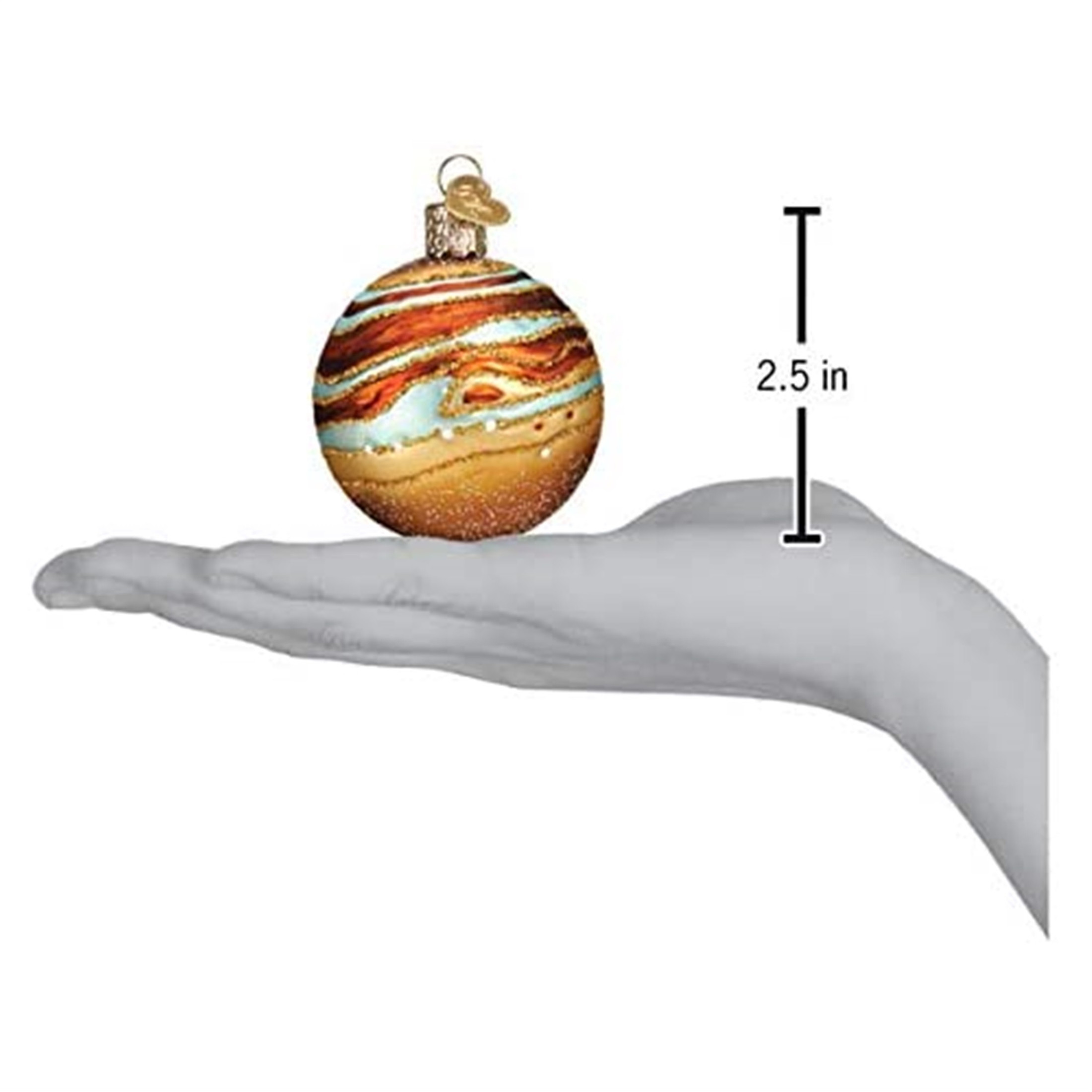 Old World Christmas Glass Blown Ornament Jupiter, 2.5" (With OWC Gift Box)