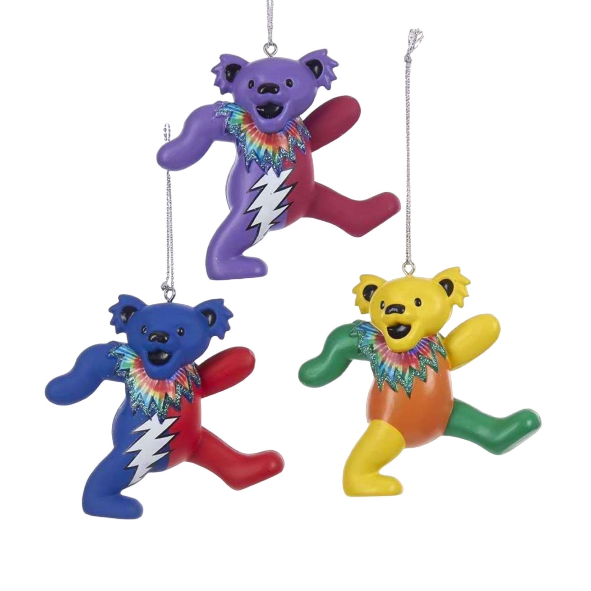 レアScarlet;Grateful dead bear Kurt Adler Resin Ornaments for Christmas Tree, Grateful Dead