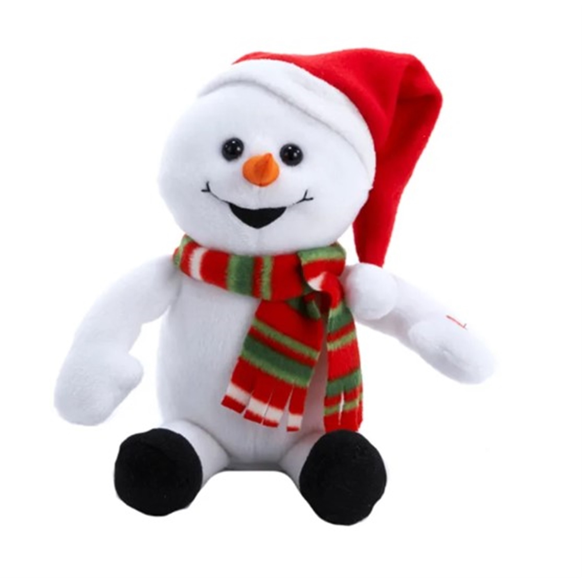 Kurt Adler Animated Holiday Plush Figurine with Sound Effects, Laughing & Farting Snowman, 10"