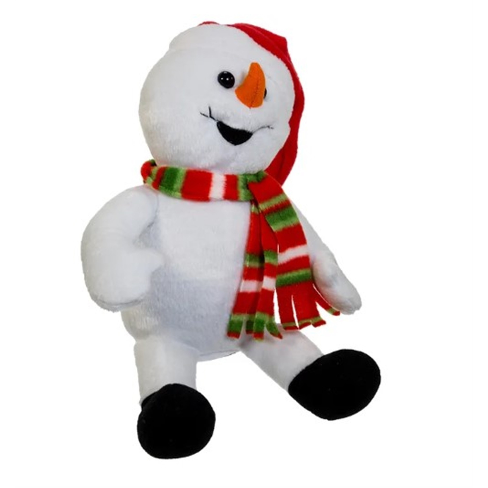 Kurt Adler Animated Holiday Plush Figurine with Sound Effects, Laughing & Farting Snowman, 10"