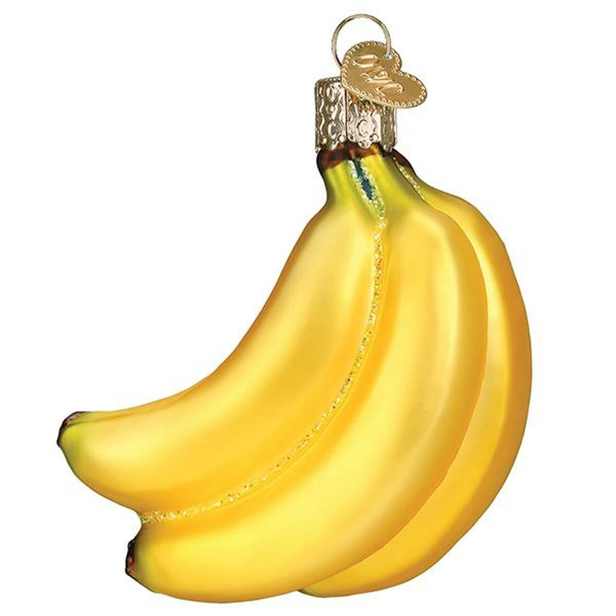 Old World Christmas Blown Glass Ornament for Christmas Tree, Bunch of Bananas