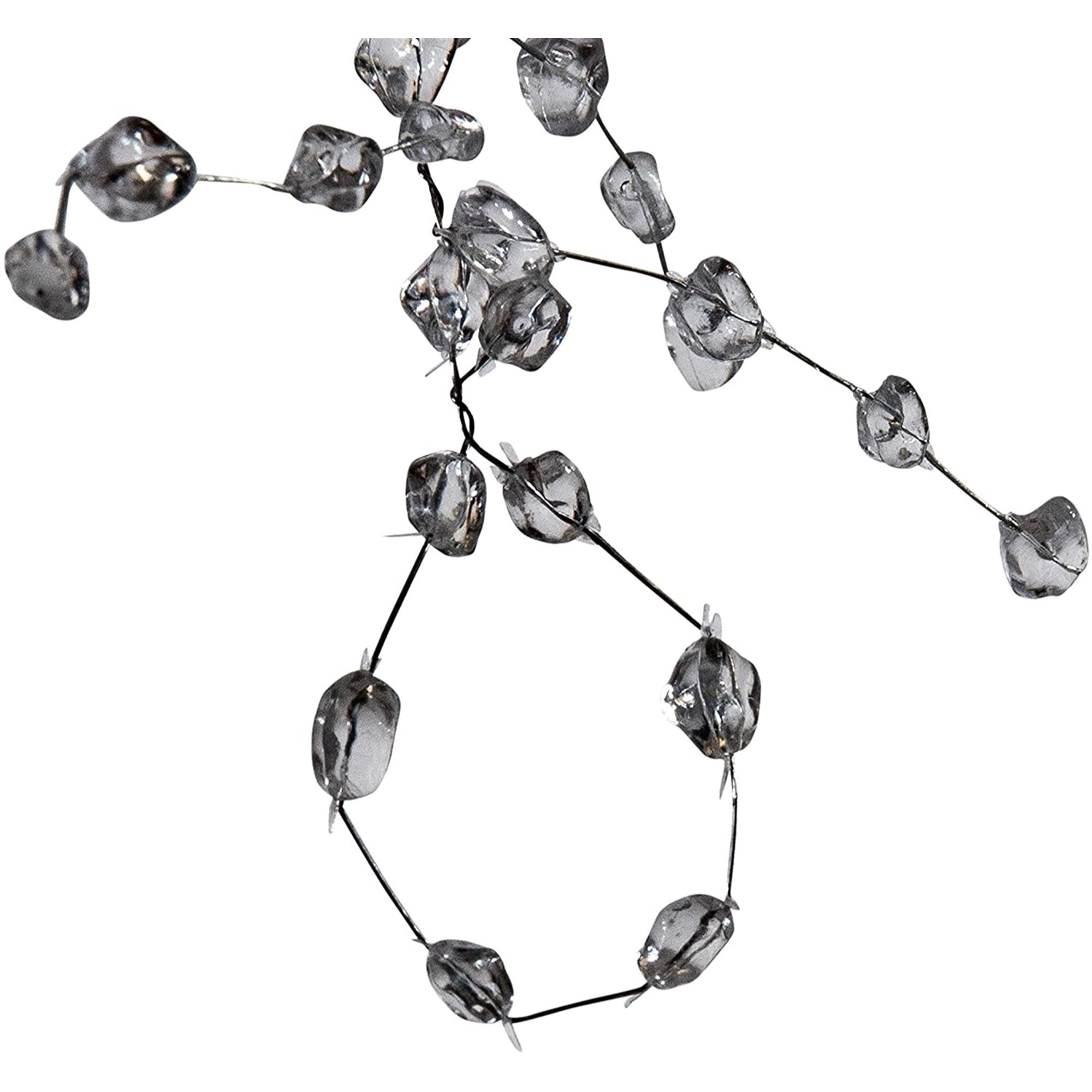 Kurt Adler Christmas Wire Garland Decoration, Clear Plastic Ice, 6'