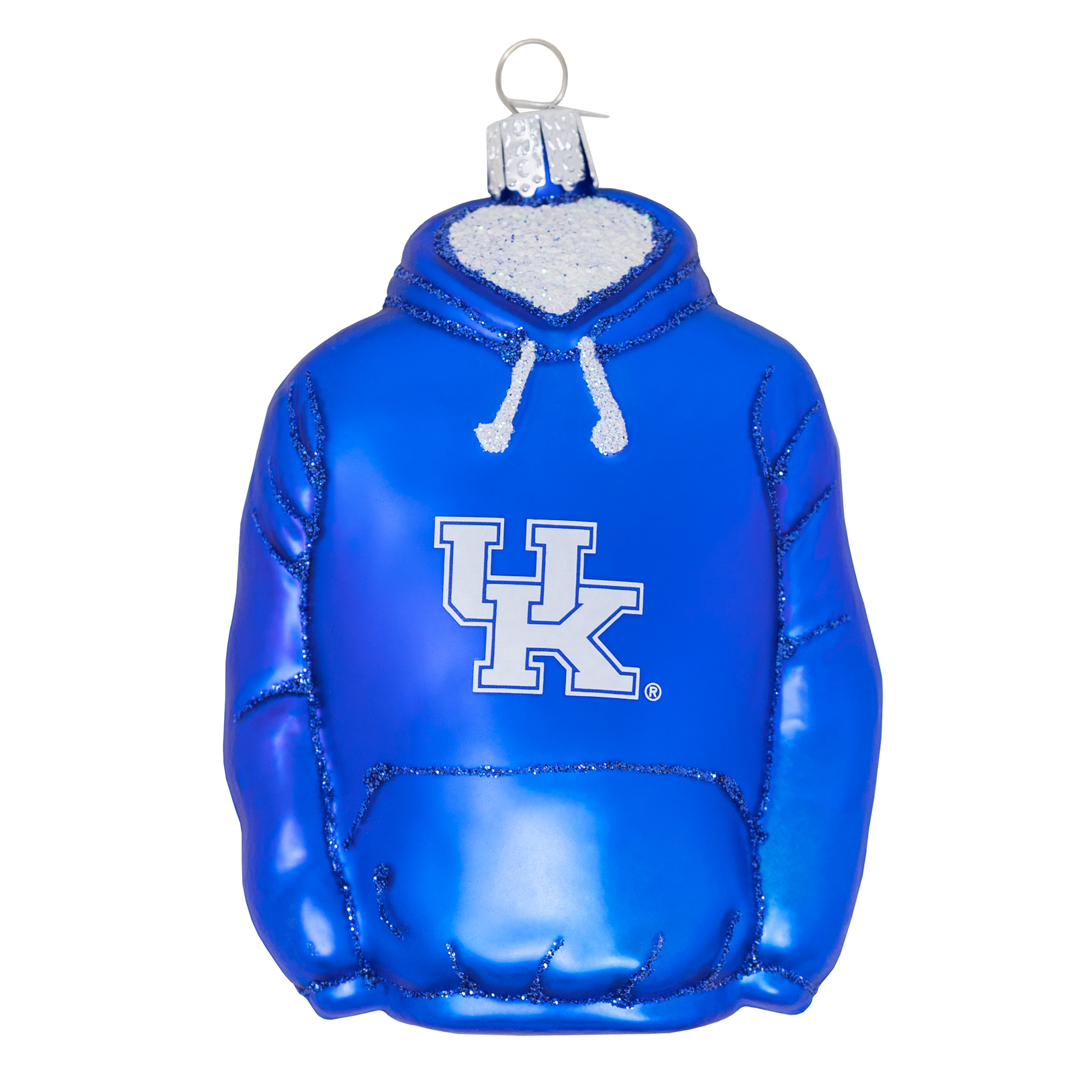 Old World Christmas Glass Blown Ornament, Kentucky Hoodie, 4.5" (With OWC Gift Box)