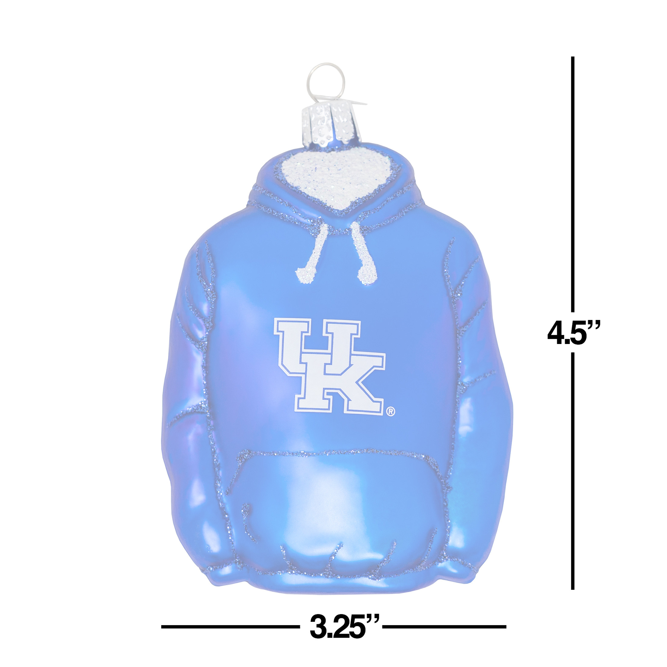 Old World Christmas Glass Blown Ornament, Kentucky Hoodie, 4.5" (With OWC Gift Box)