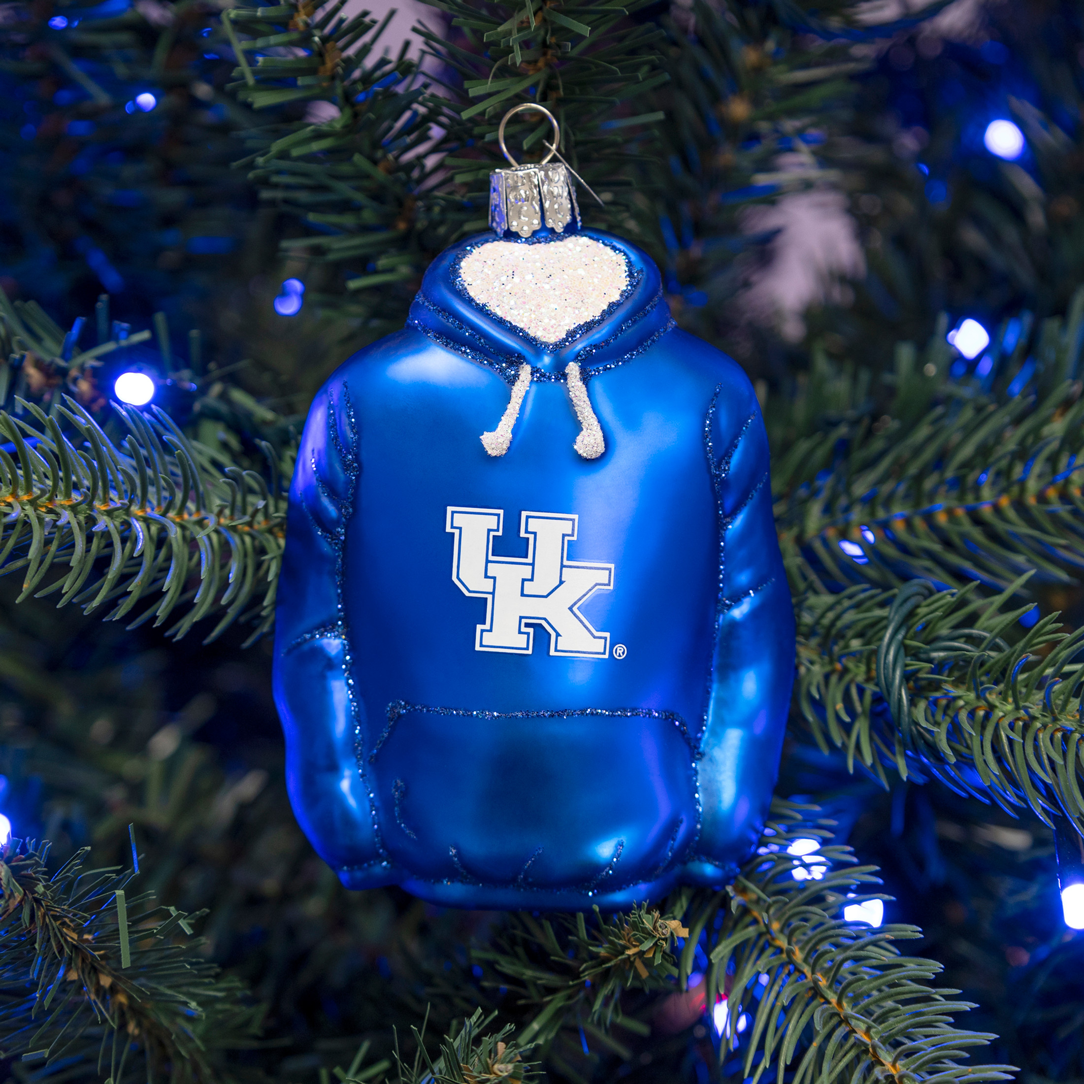 Old World Christmas Glass Blown Ornament, Kentucky Hoodie, 4.5" (With OWC Gift Box)