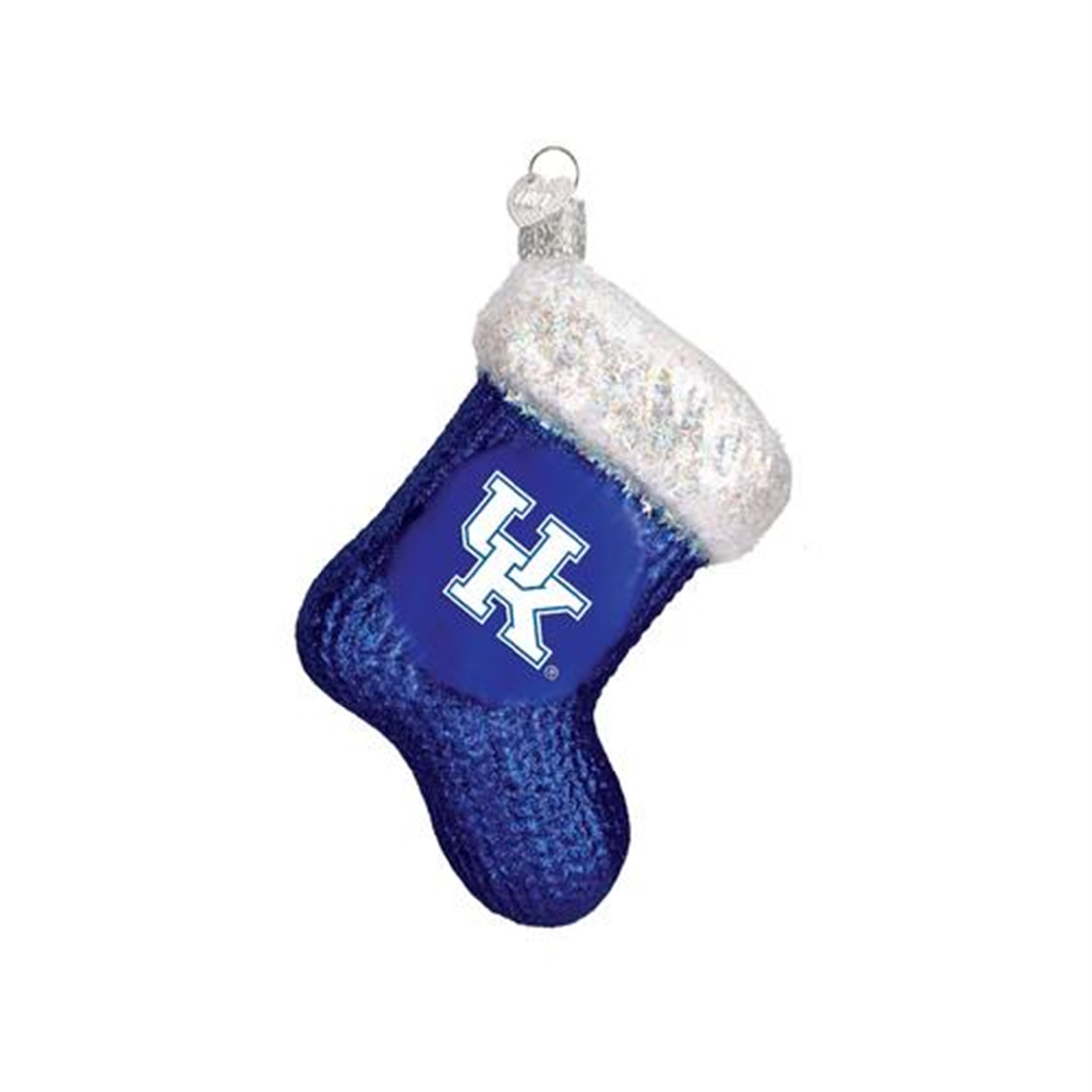 Old World Christmas Glass Blown Ornament for Christmas Tree, Kentucky Wildcat Stocking