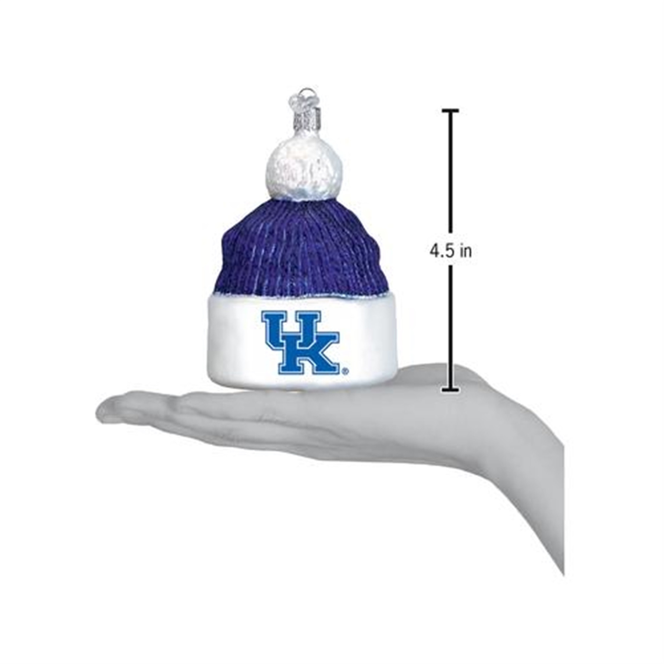 Old World Christmas Glass Blown Ornament, Kentucky Beanie, 4.5" (With OWC Gift Box)