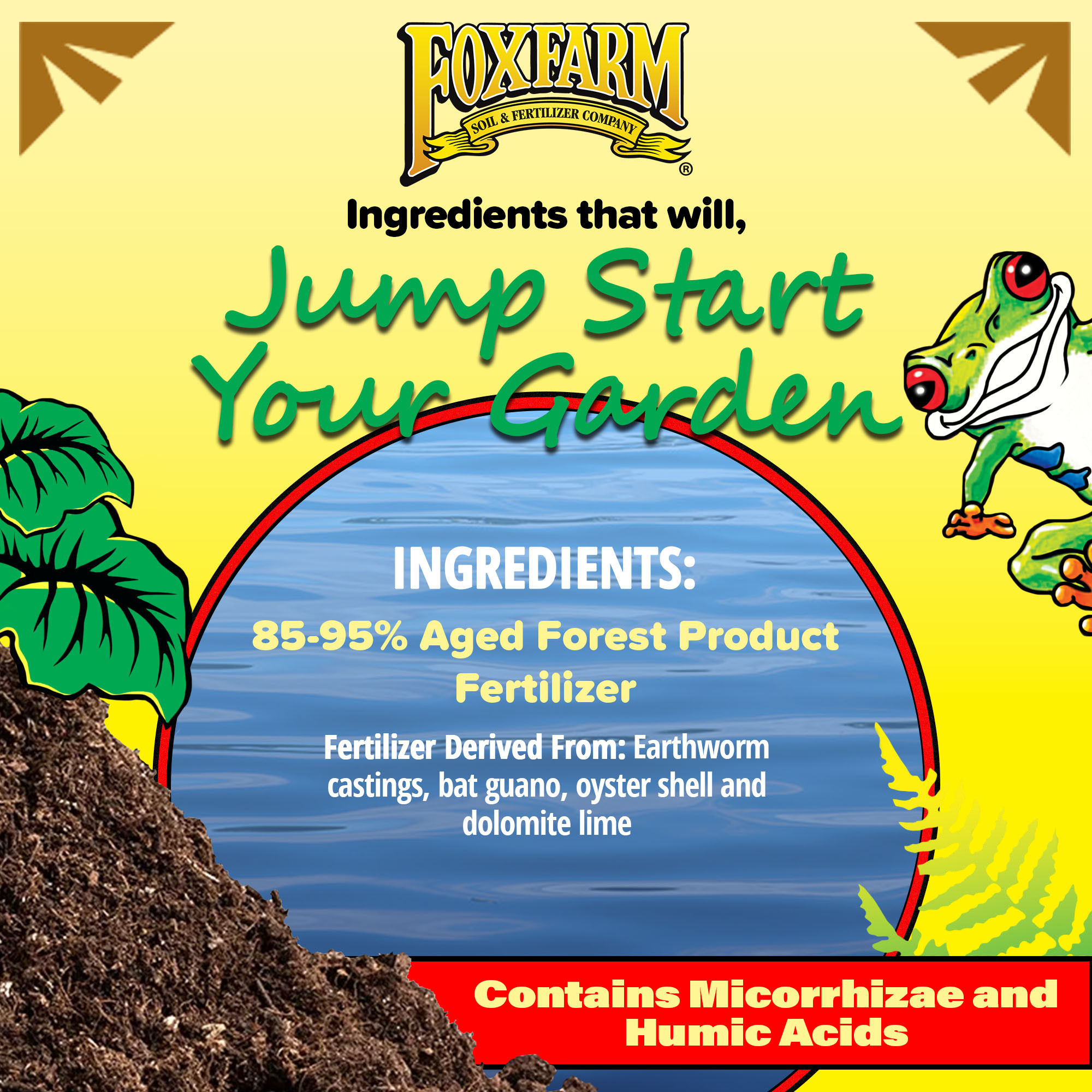 FoxFarm Happy Frog Soil Conditioner with Bat Guano and Mycorrhizae
