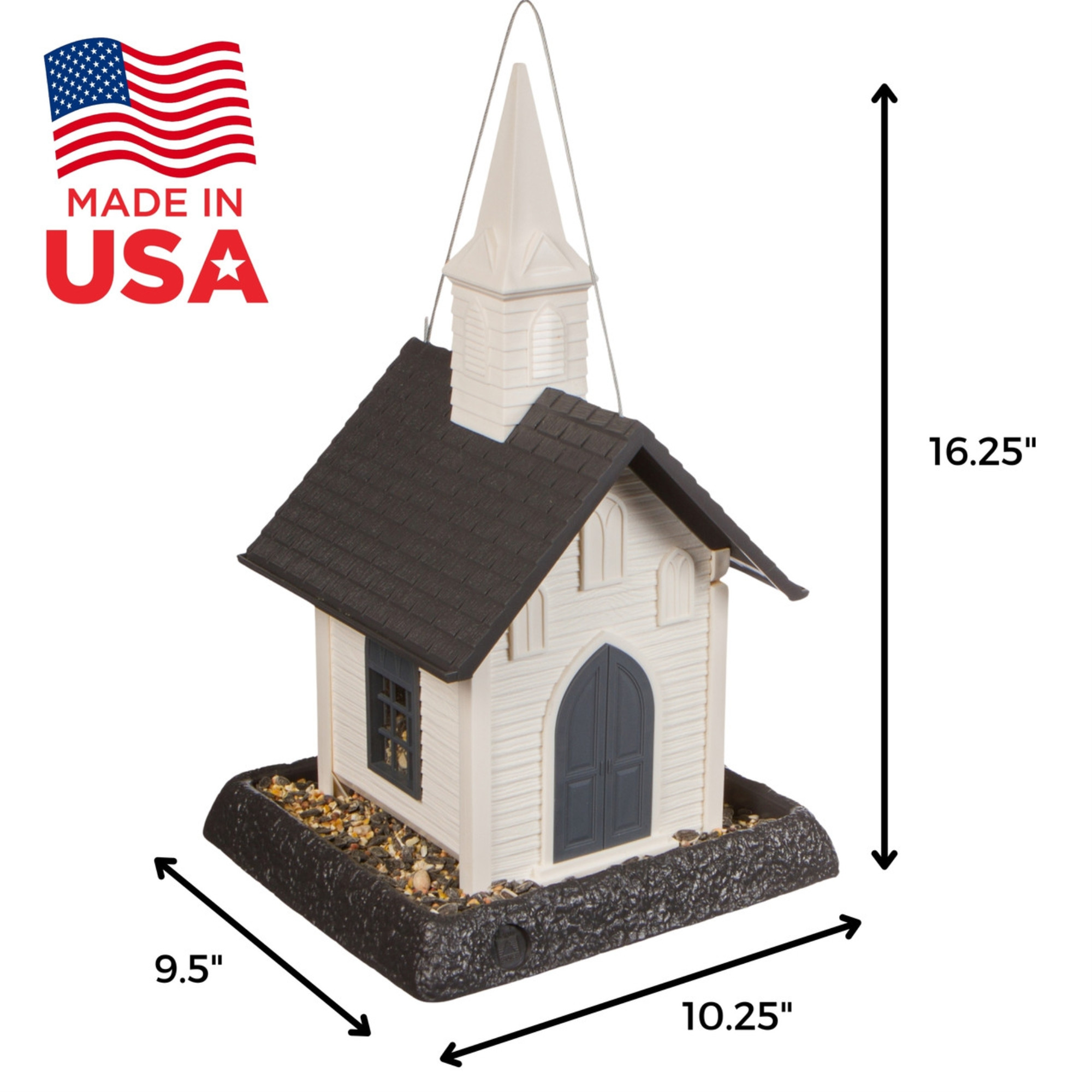 North States Village Collection Church Birdfeeder, 5lb Seed Capacity