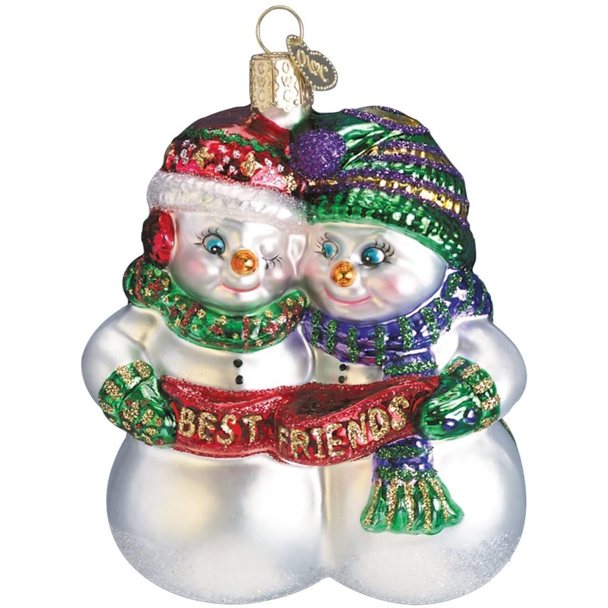 Old World Christmas Glass Blown Ornament for Christmas Tree, Best Friends