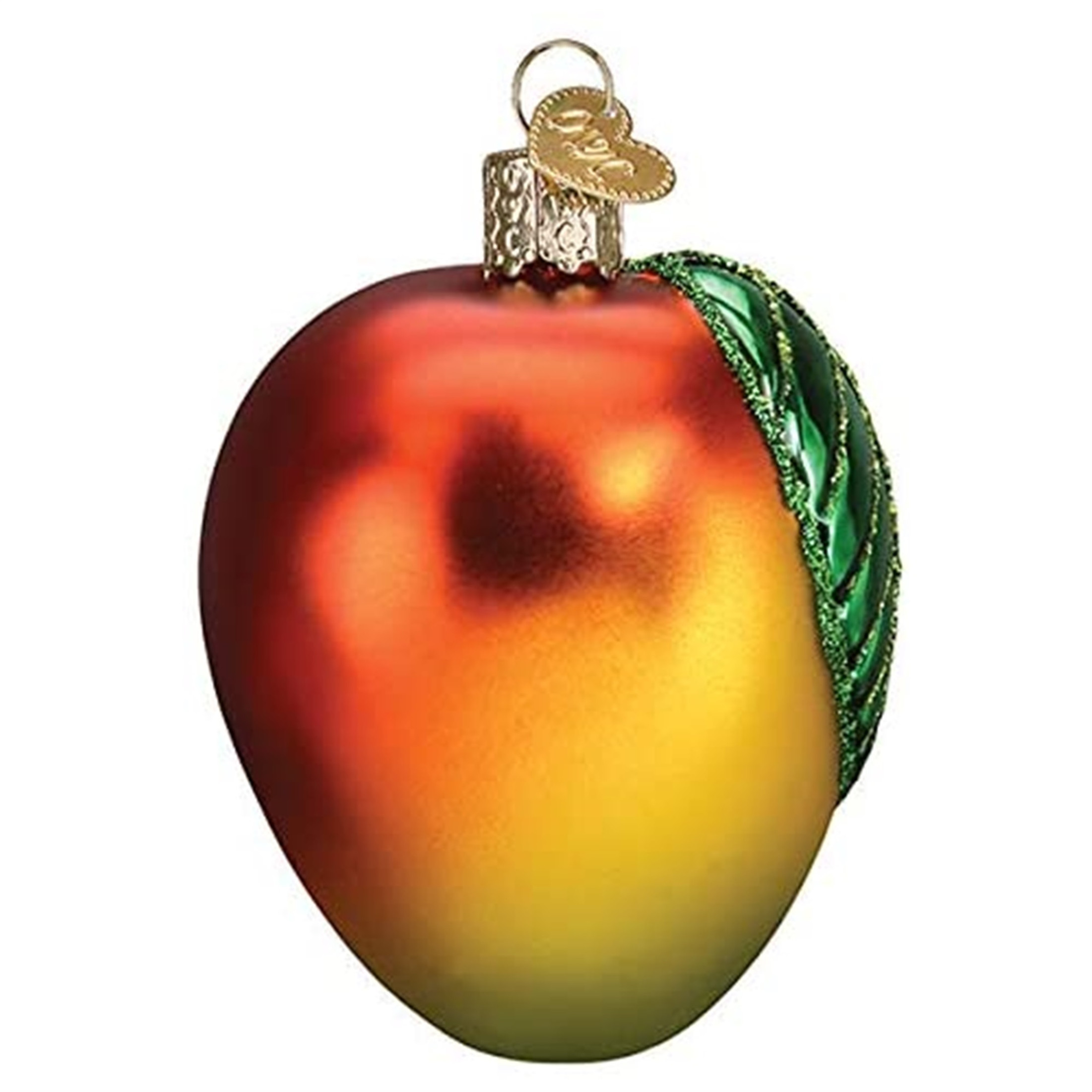 Old World Christmas Glass Blown Ornament, Mango 3.5" (With OWC Gift Box)