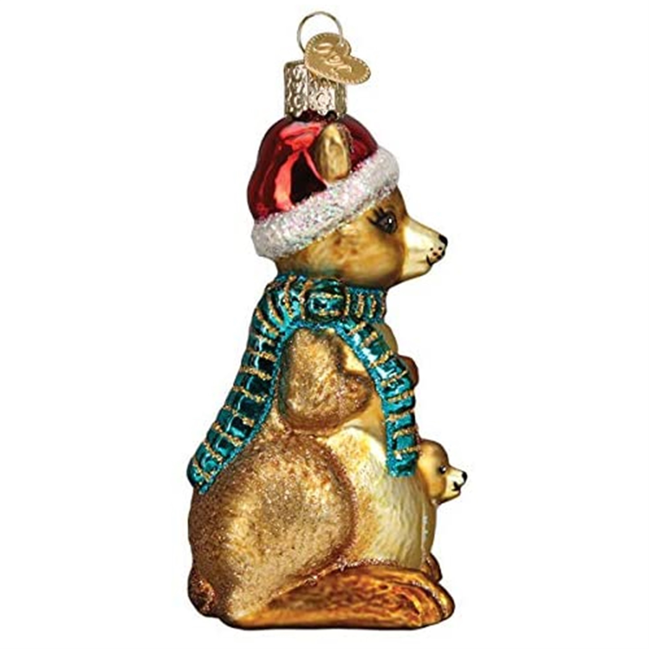 Old World Christmas Blown Glass Ornament for Christmas Tree, Christmas Kangaroo