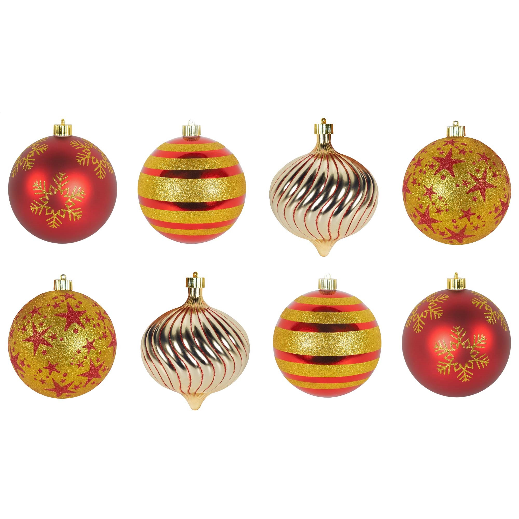 Christmas by Krebs Shatterproof Decorative Ornaments, 6in (Set of 8)