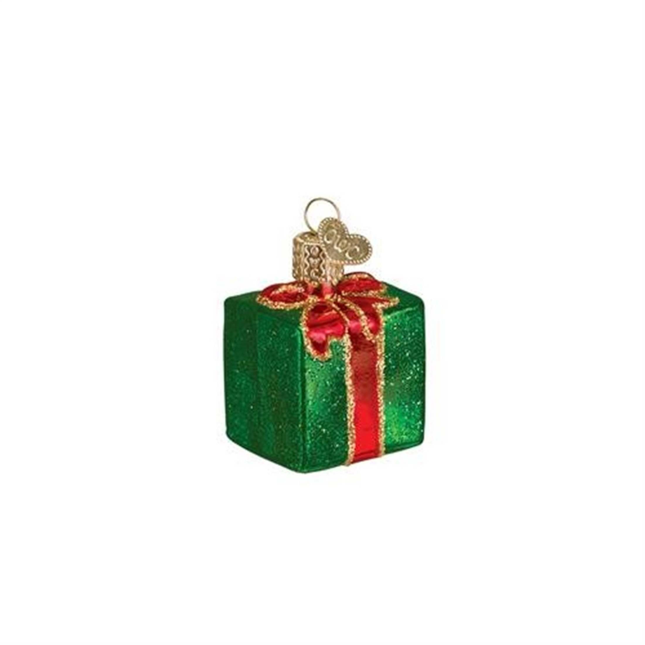 Old World Christmas Gift Box Glass Ornaments, Assorted Colors (Pack of 6)