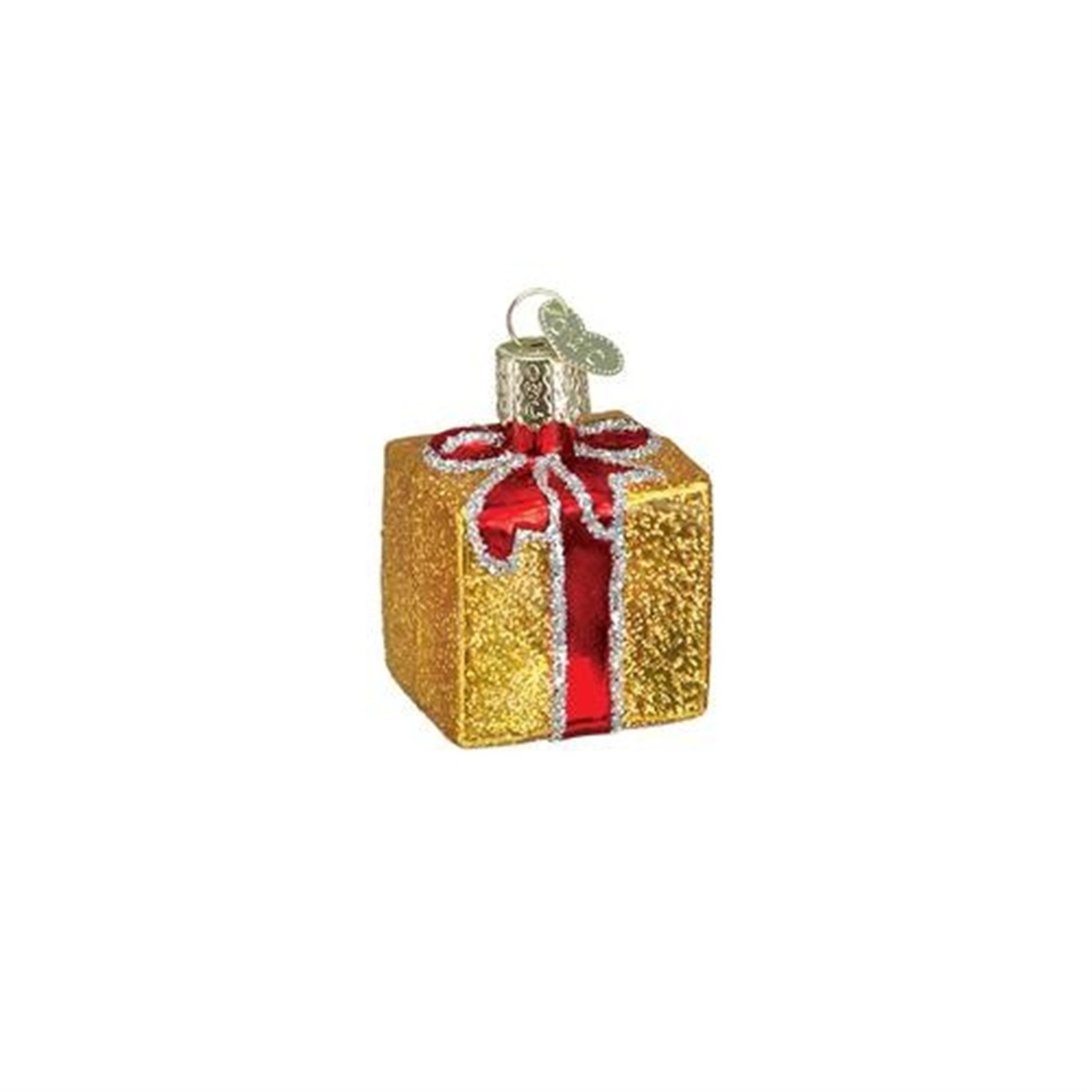 Old World Christmas Gift Box Glass Ornaments, Assorted Colors (Pack of 6)