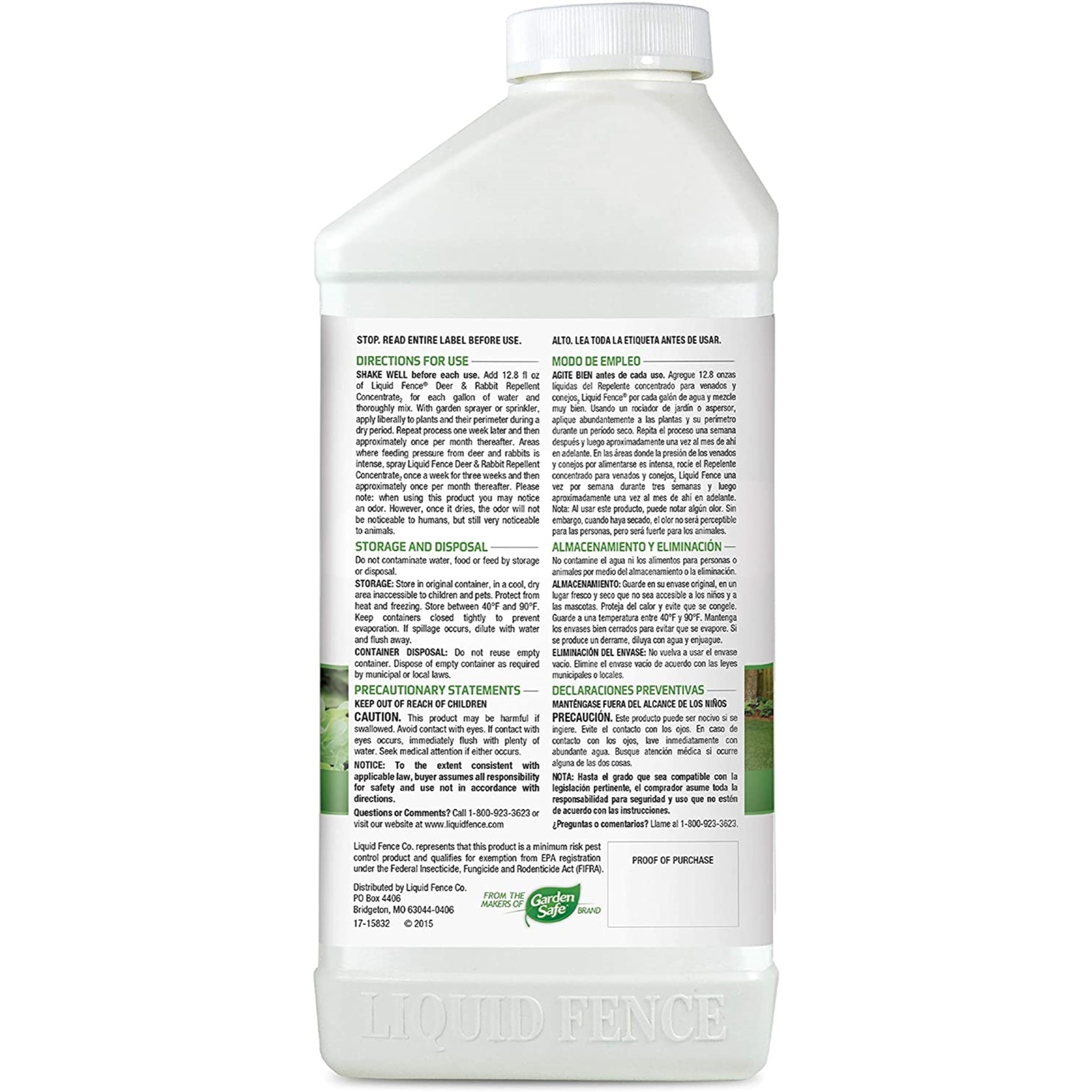 Liquid Fence Deer & Rabbit Repellent Concentrate 40 oz. Liquid Fence Deer & Rabbit Repellent Concentrate 40 oz.