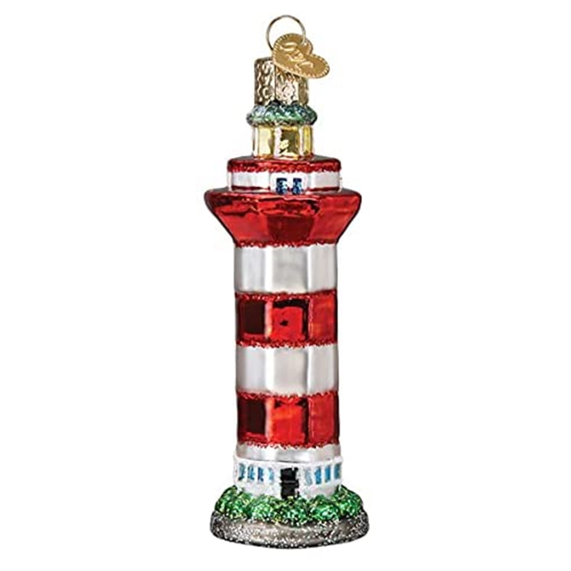 Old World Christmas Glass Blown Ornament for Christmas Tree, Hilton Head Lighthouse