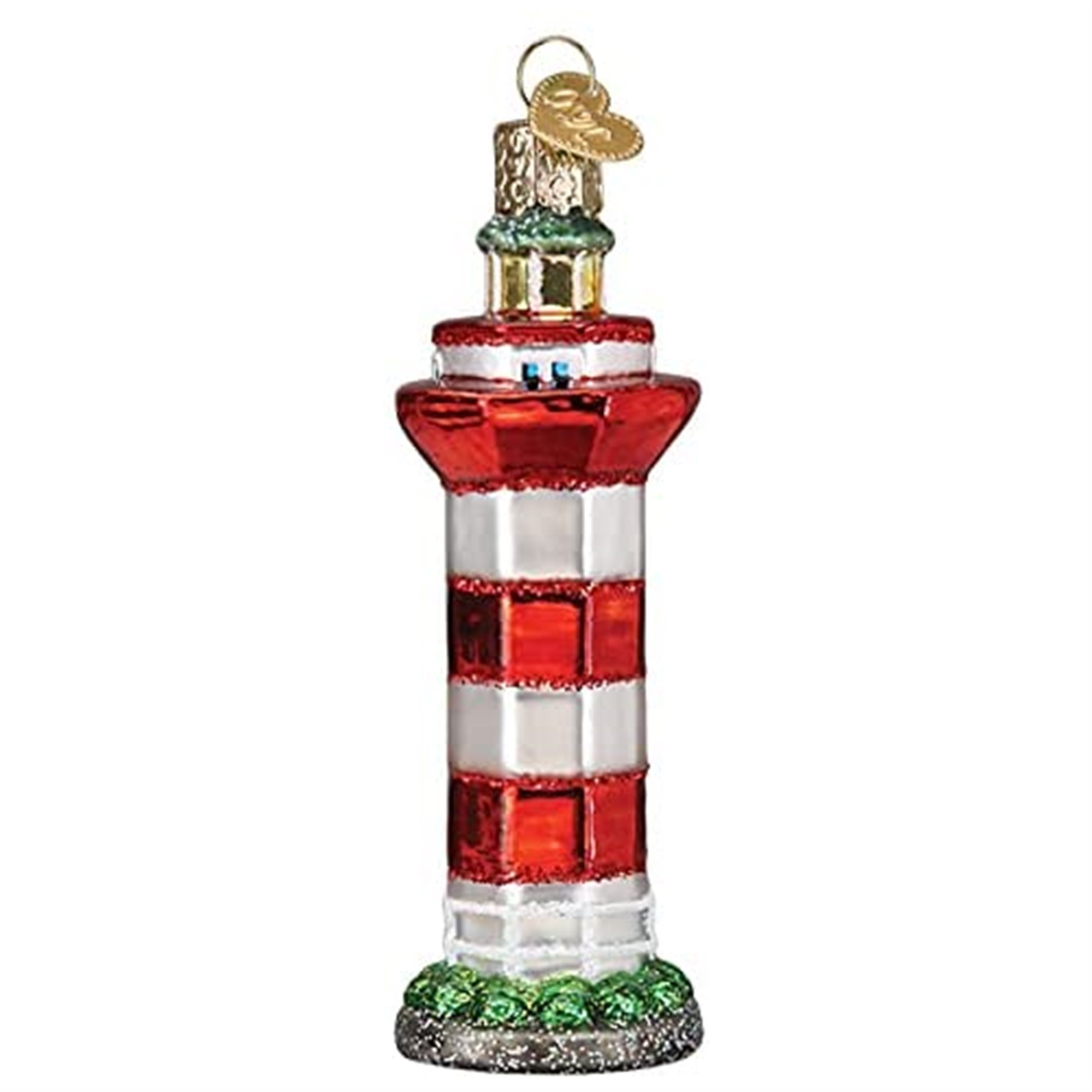 Old World Christmas Glass Blown Ornament for Christmas Tree, Hilton Head Lighthouse