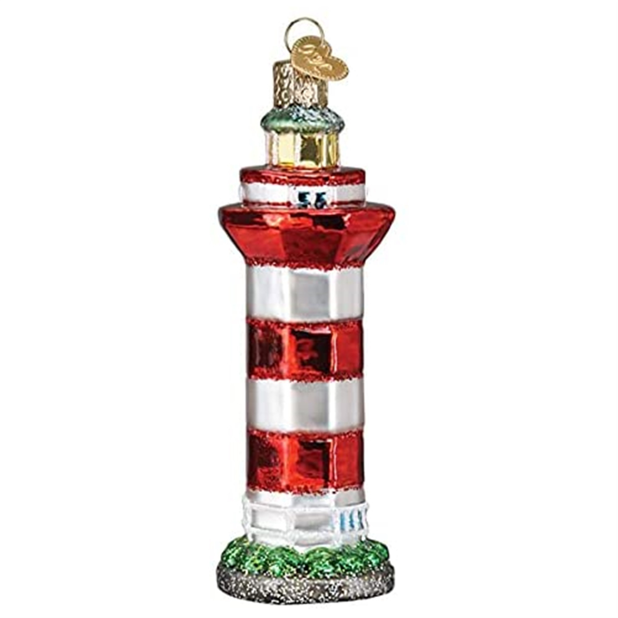 Old World Christmas Glass Blown Ornament for Christmas Tree, Hilton Head Lighthouse