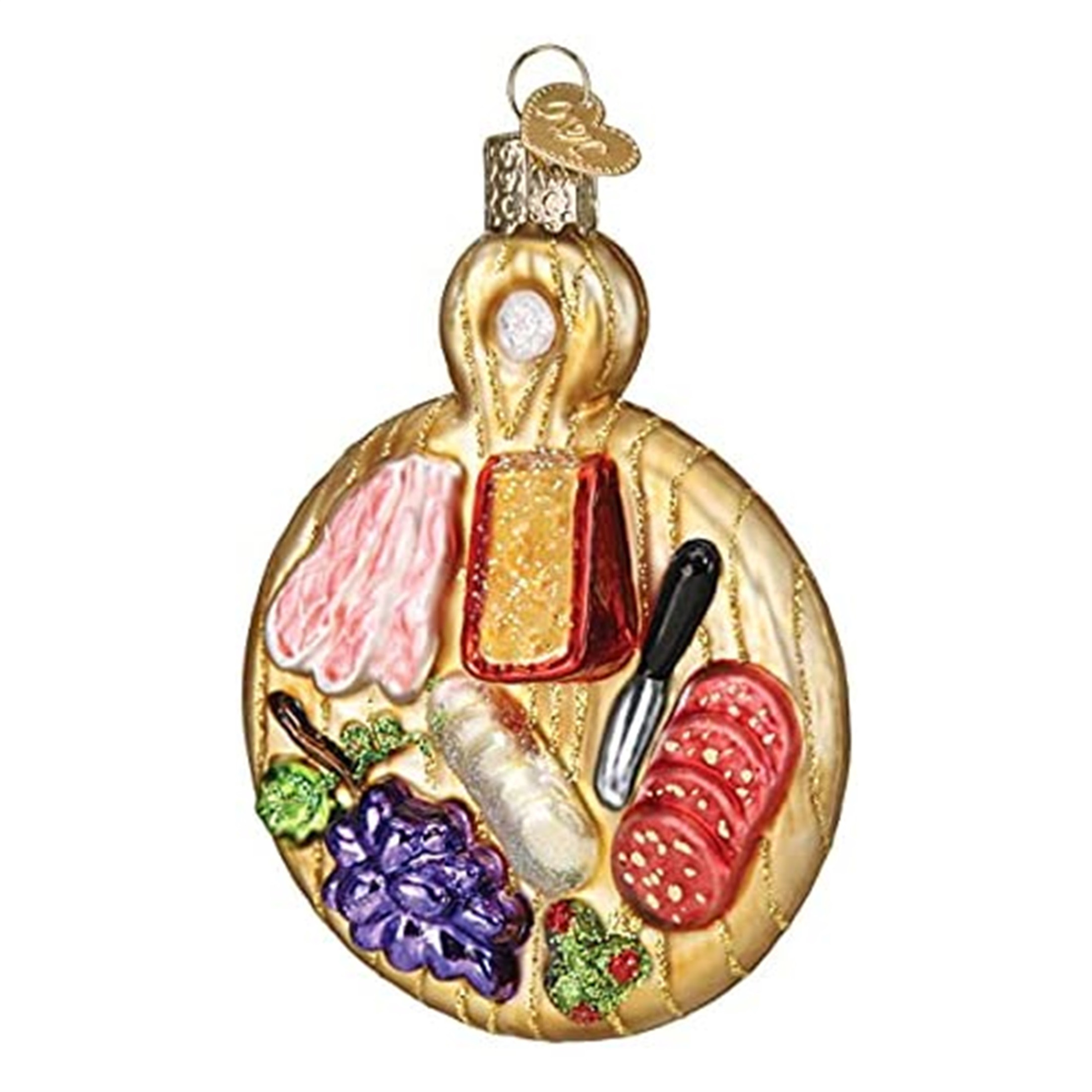 Old World Christmas Glass Blown Ornament, Charcuterie Board (With OWC Gift Box)