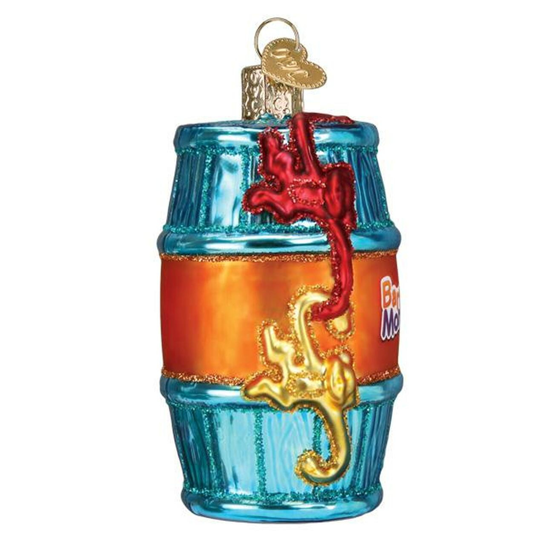 Old World Christmas Glass Blown Ornament, Hasbro Barrel of Monkeys (With OWC Gift Box)