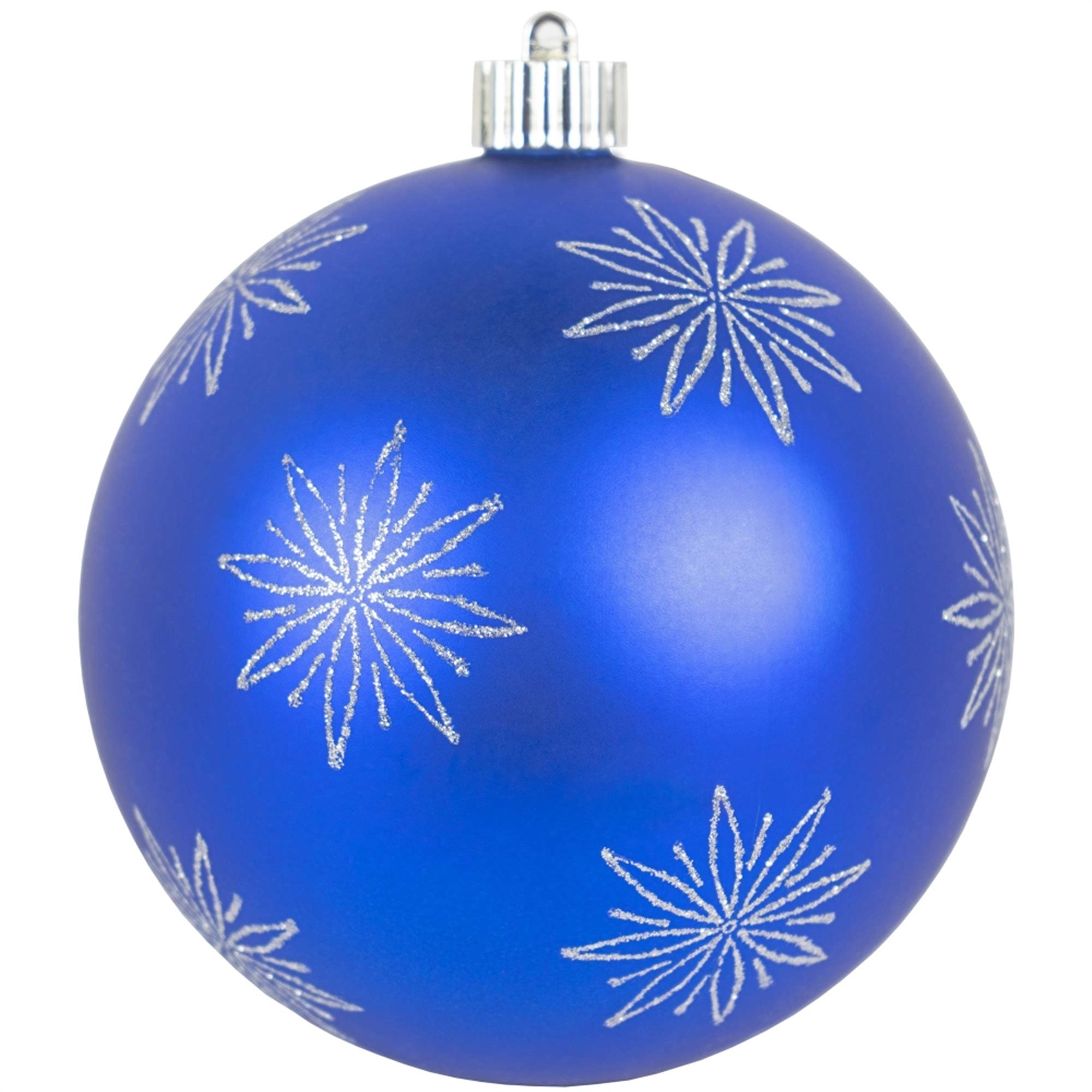 Christmas By Krebs Decorative Ball Ornaments, Blue & Silver, 6" (Pack of 8)