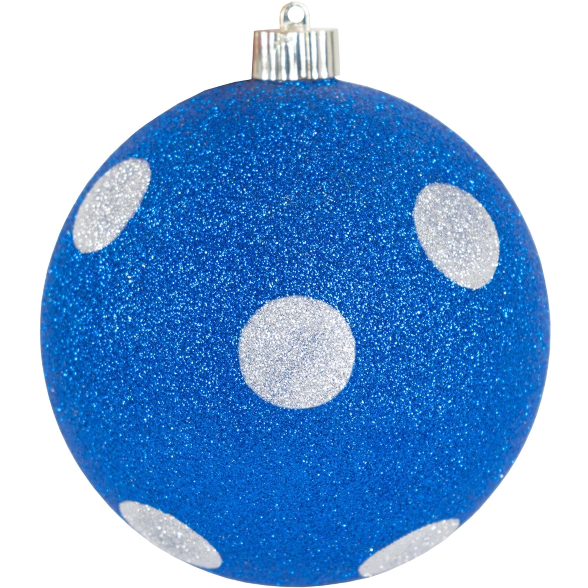 Christmas By Krebs Decorative Ball Ornaments, Blue & Silver, 6" (Pack of 8)