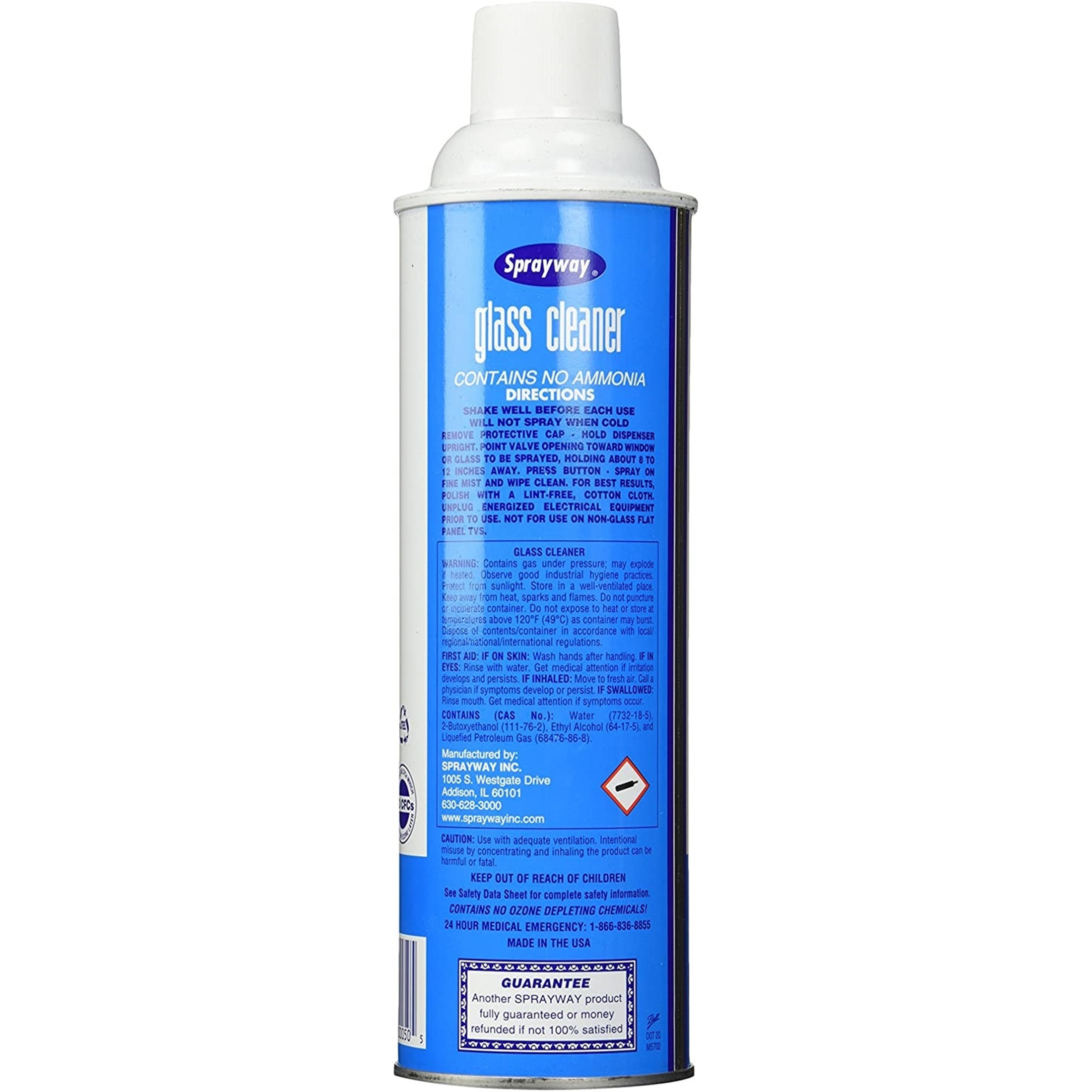 Sprayway Glass Cleaner Foaming Aerosol Spray 19oz