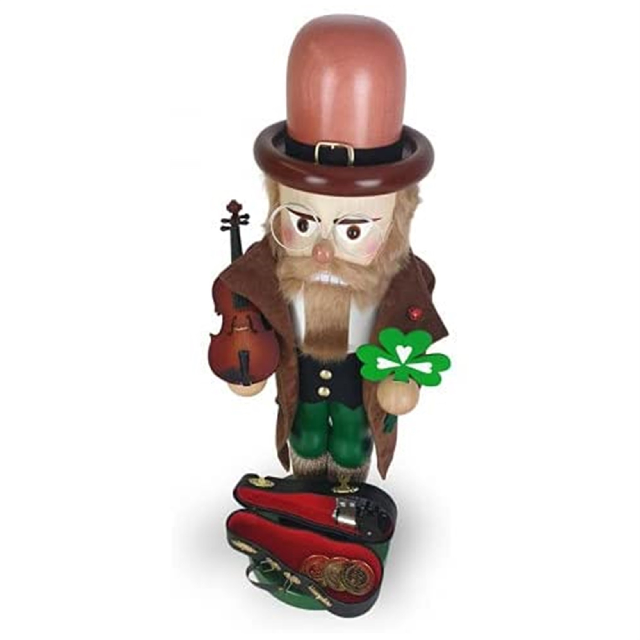 Steinbach Irish Fiddler, Wooden Nutcracker, 18.5"