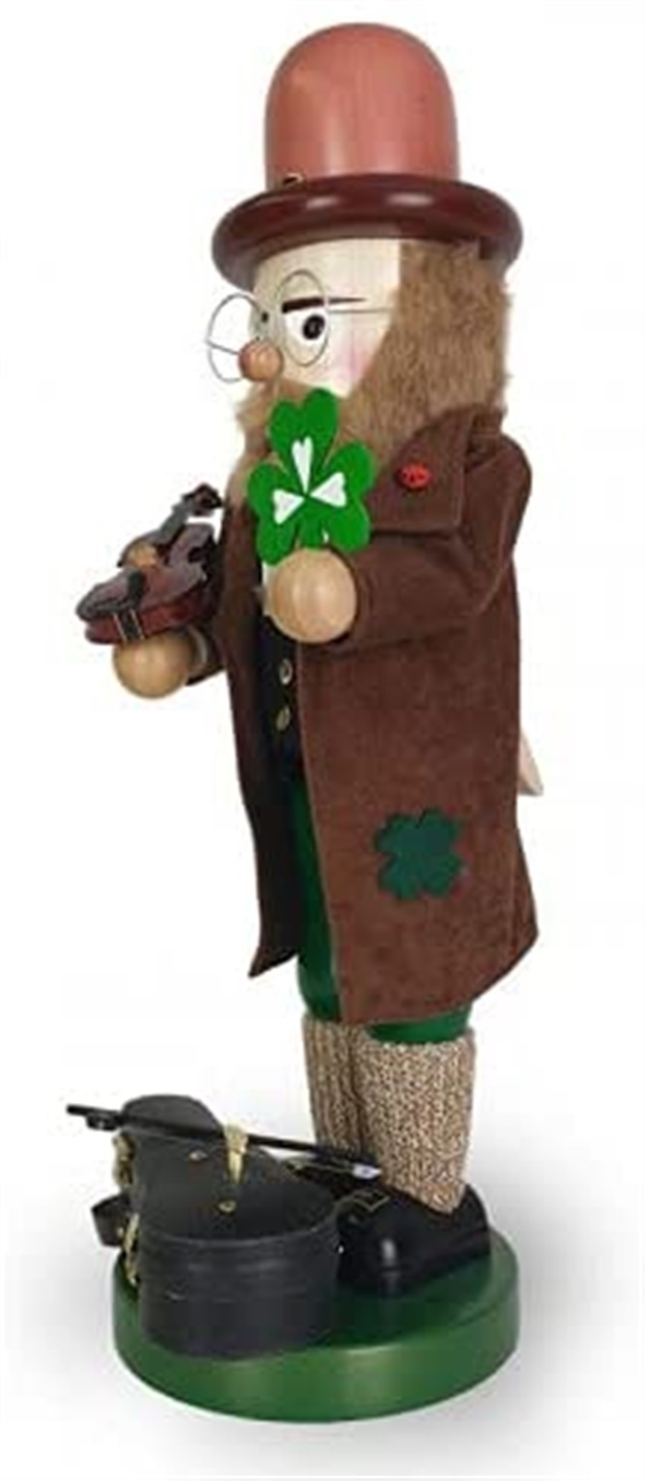 Steinbach Irish Fiddler, Wooden Nutcracker, 18.5"