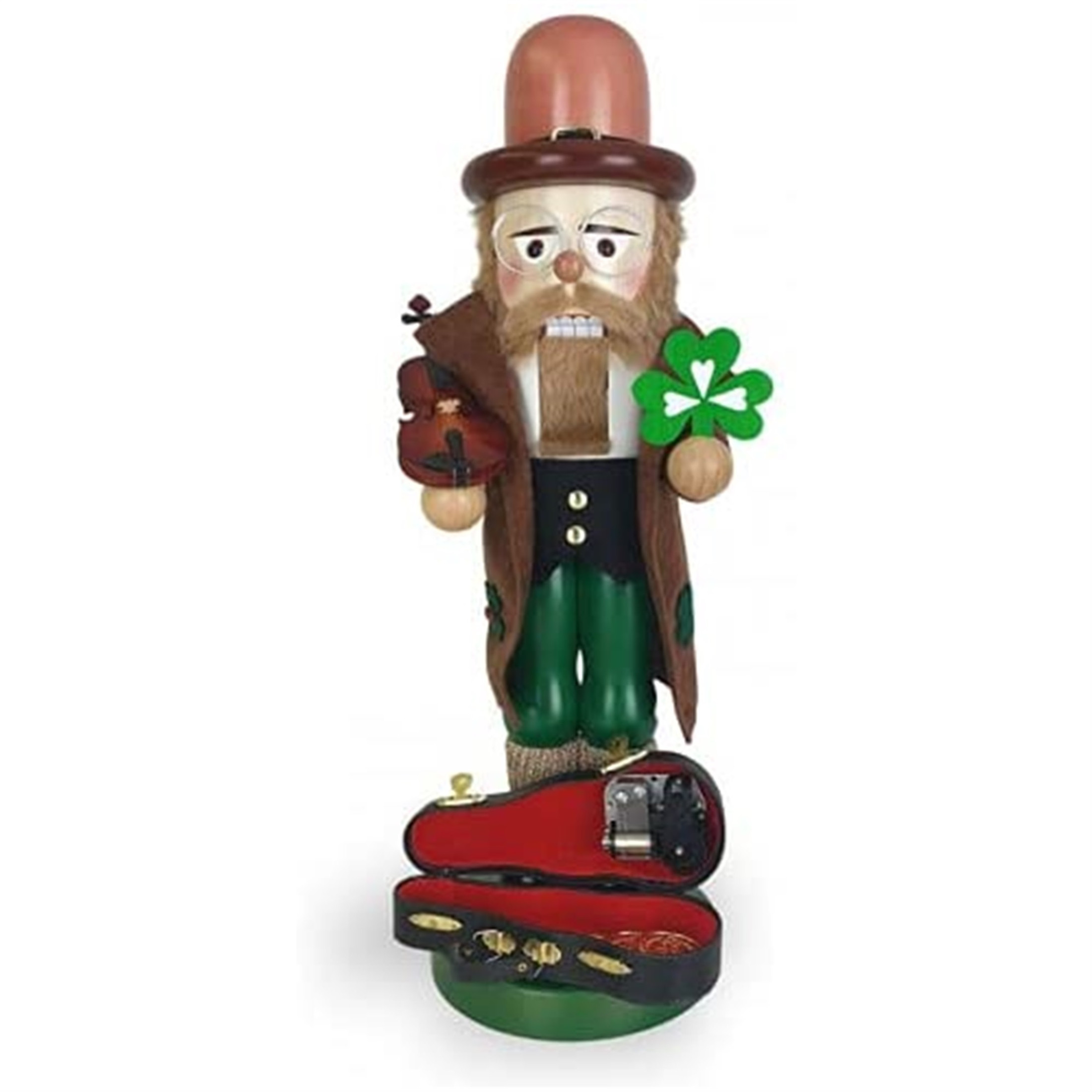 Steinbach Irish Fiddler, Wooden Nutcracker, 18.5"