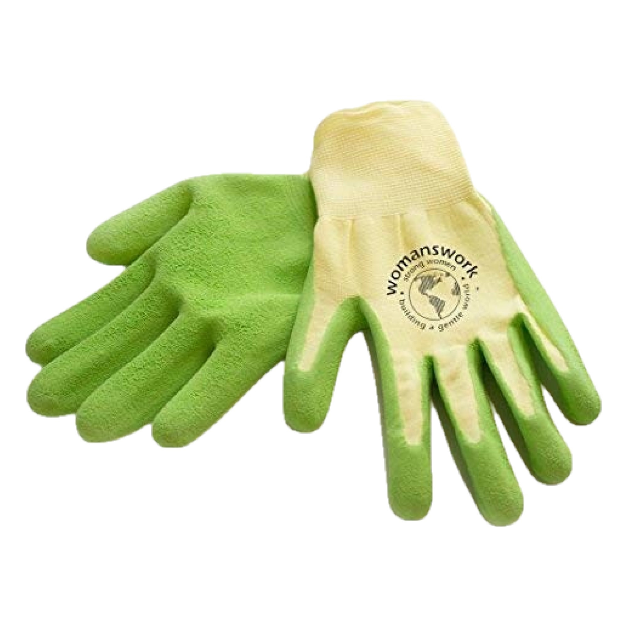 Womanswork Weeding Glove, Latex-Dipped Palm, Green, Size Small (1 pair)